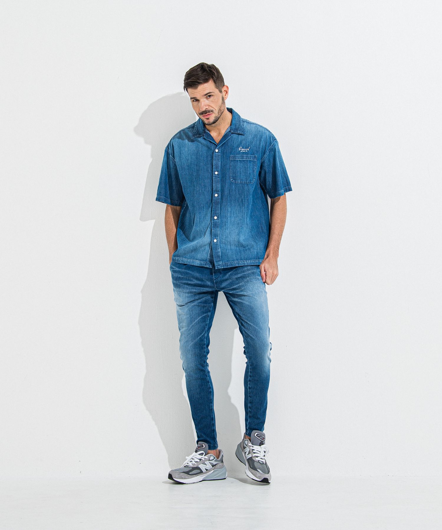 DENIM JERSEY CHRIS EASY TUCK PT / RC36-ST-016TD / ライトオンスデニムジャージイージータックパンツ / ダークインディゴ
