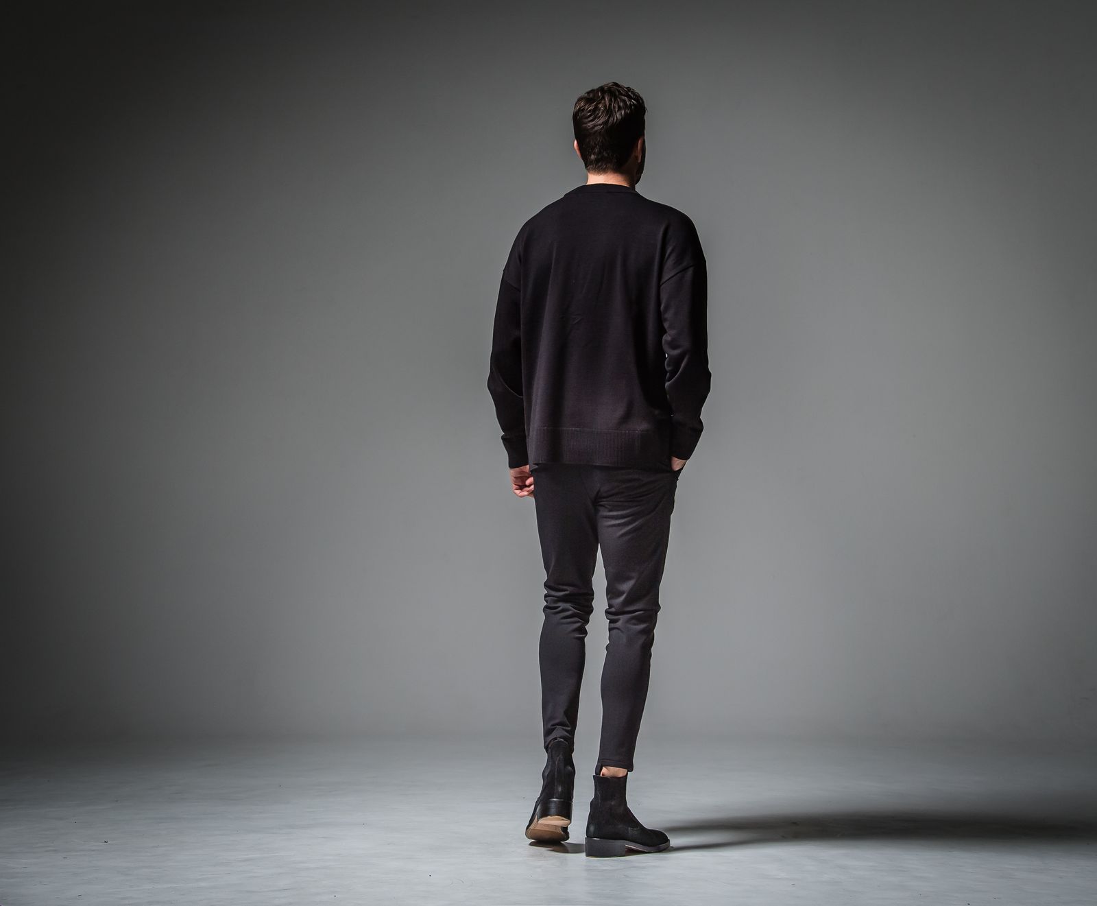 POCKET OVER SWEATER / RC30-K-002 / ポケットルーズニット / ブラック