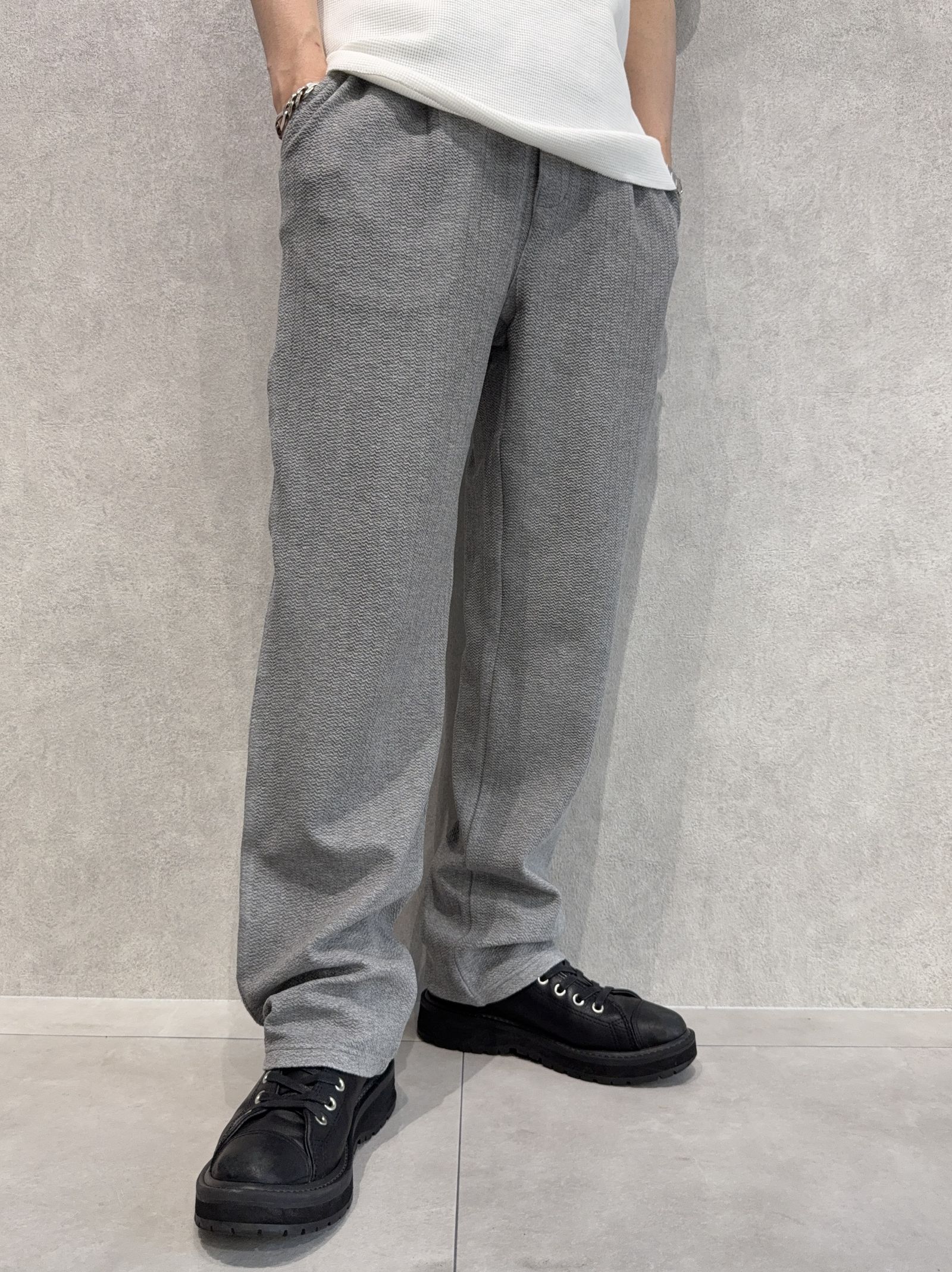 SEMI WIDE TUCK PANTS / RC40-ST-016WT / セミワイドタックパンツ / ブリスターグレー