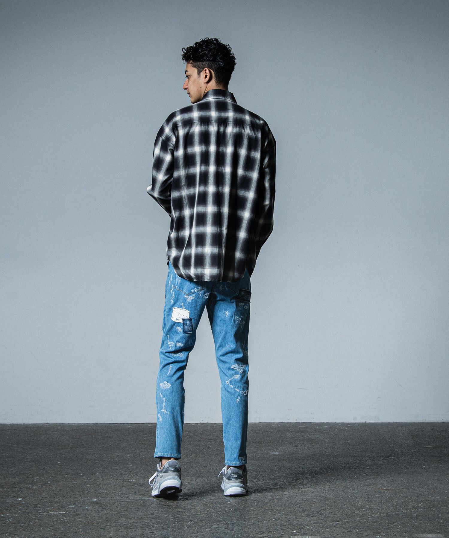 MICK DENIM JERSEY / RC33-ST-020 / デニムジャージテーパードパンツ / ライトインディゴリメイク