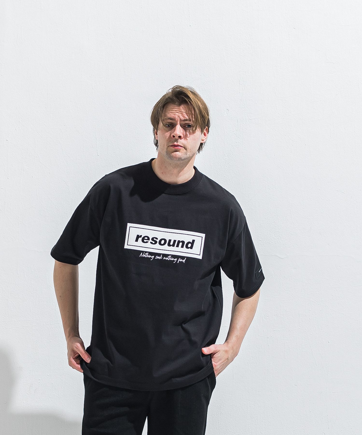 BOX OVER TEE / RC40-T-007 / ボックスロゴビッグTシャツ / ブラック (5月中旬入荷予定)