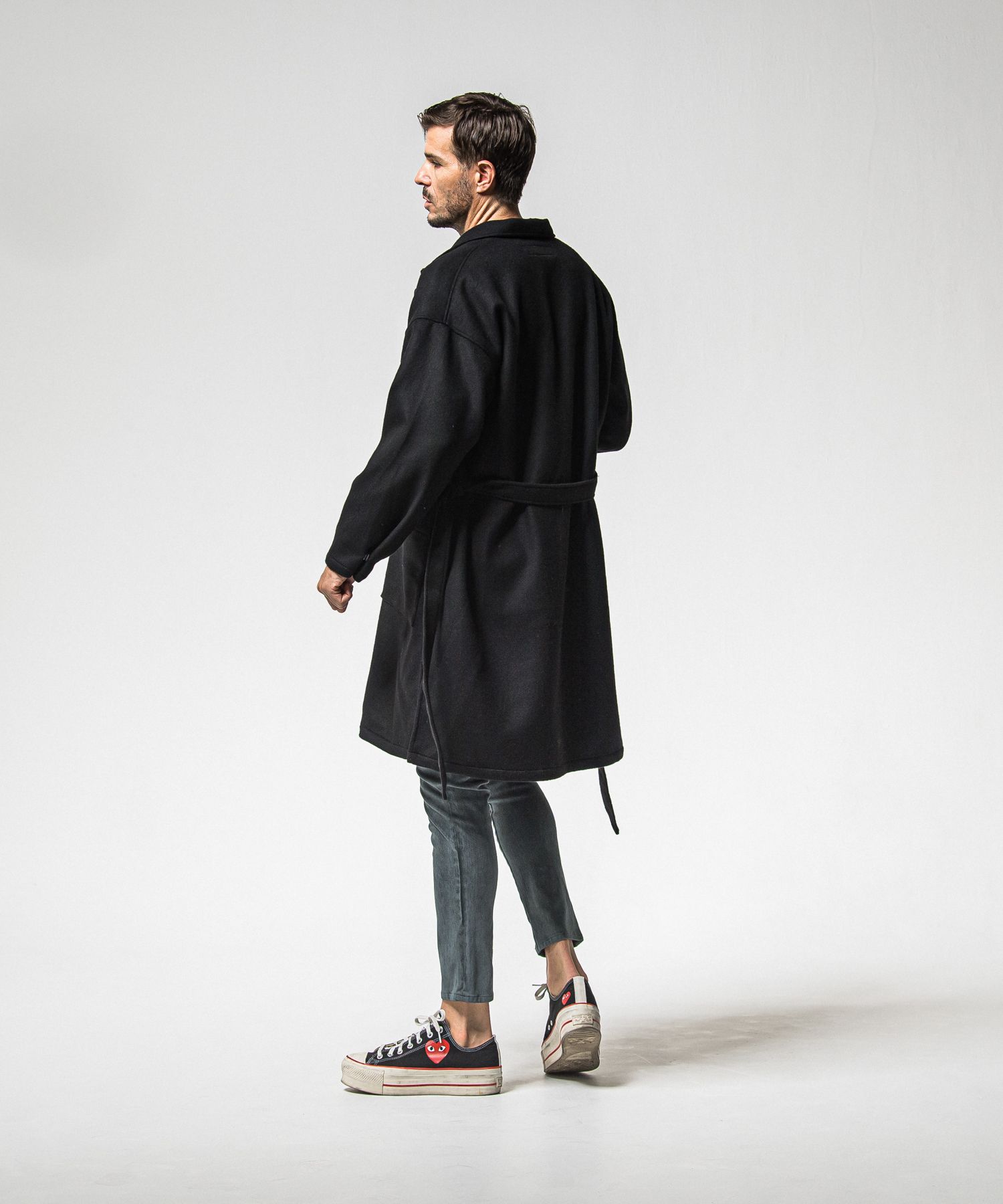 MICK DENIM JERSEY / BASIC-ST-020 / デニムジャージテーパードパンツ / ピグメントブラック (12月上旬入荷予定)