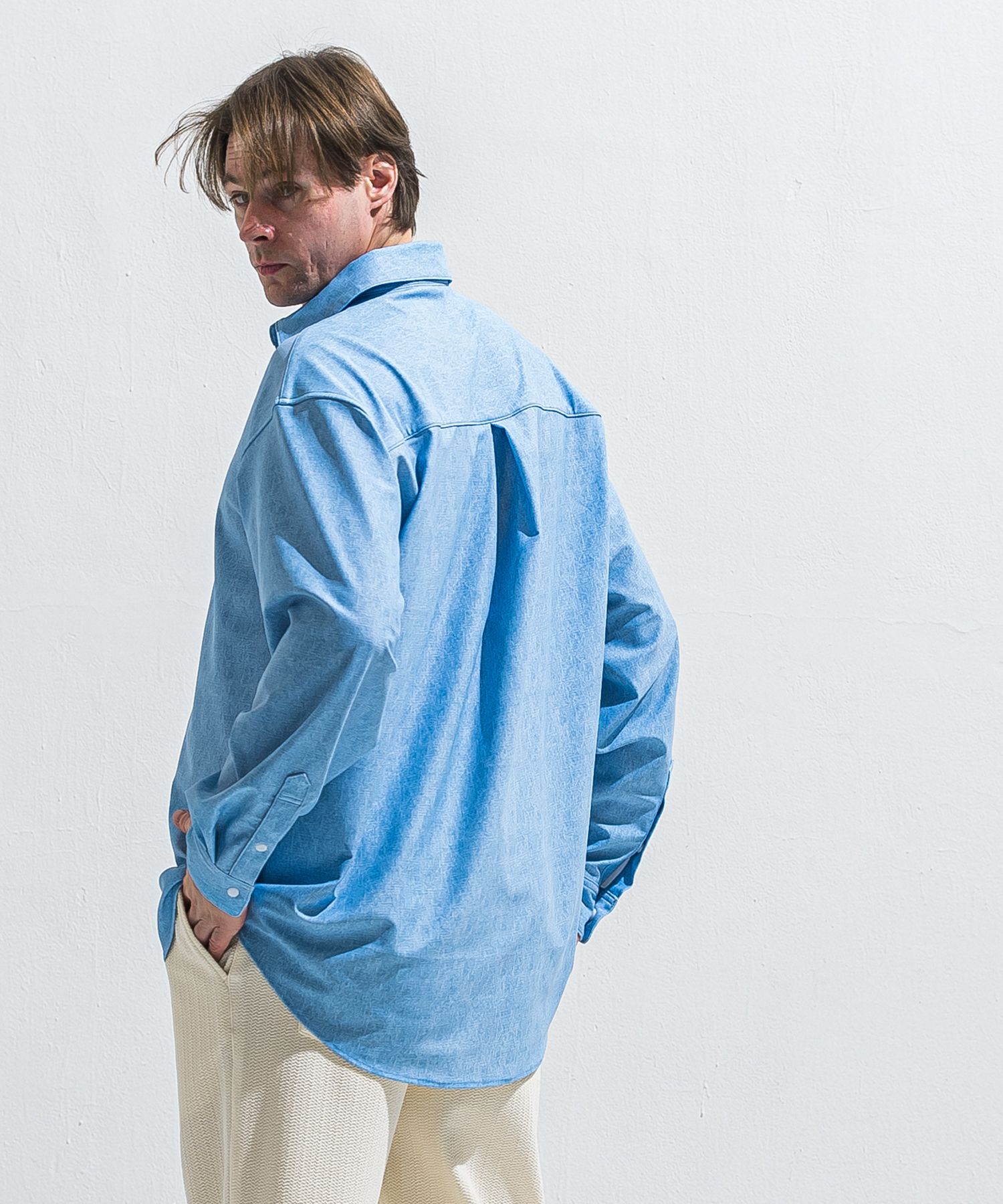 RUSH JACK SHIRTS / RC40-SH-001 / オーバーサイズラッシュガードシャツ / ライトインディゴ (5月中旬入荷予定)