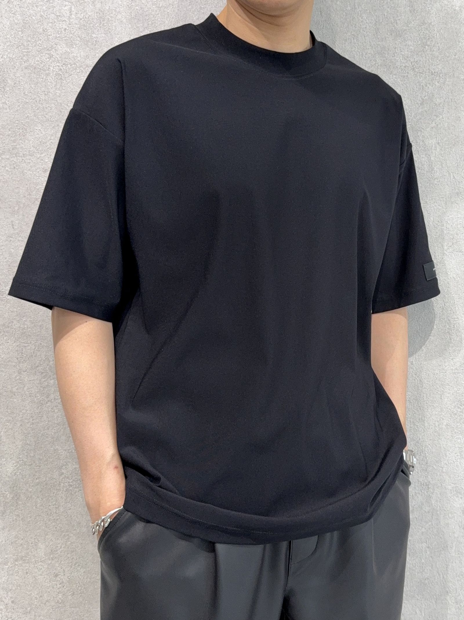 SIDE RC OVER TEE / RC39-T-004 / サイドロゴナイロンビッグTシャツ / ブラック
