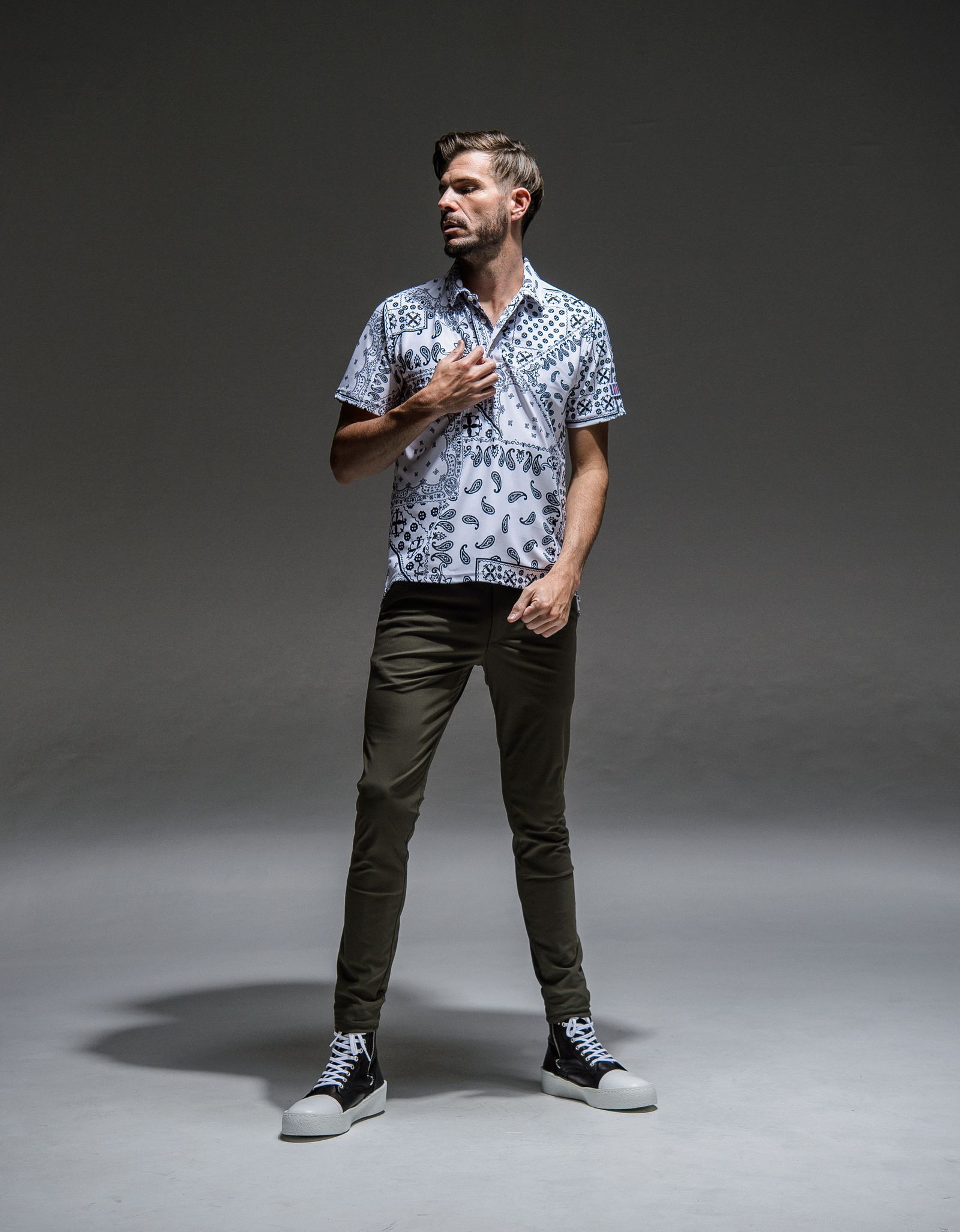 BANDANA RUSH POLO / RC21-T-005 / バンダナラッシュガードポロシャツ