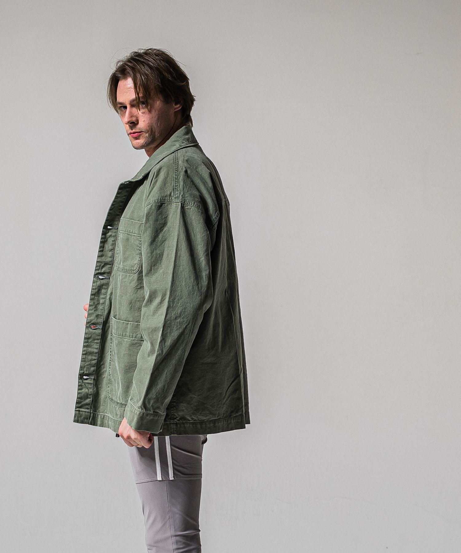 RC CAVER ALL / RC39-JK-004 / デニムカバーオール / ダックカーキ (3月中旬入荷予定)