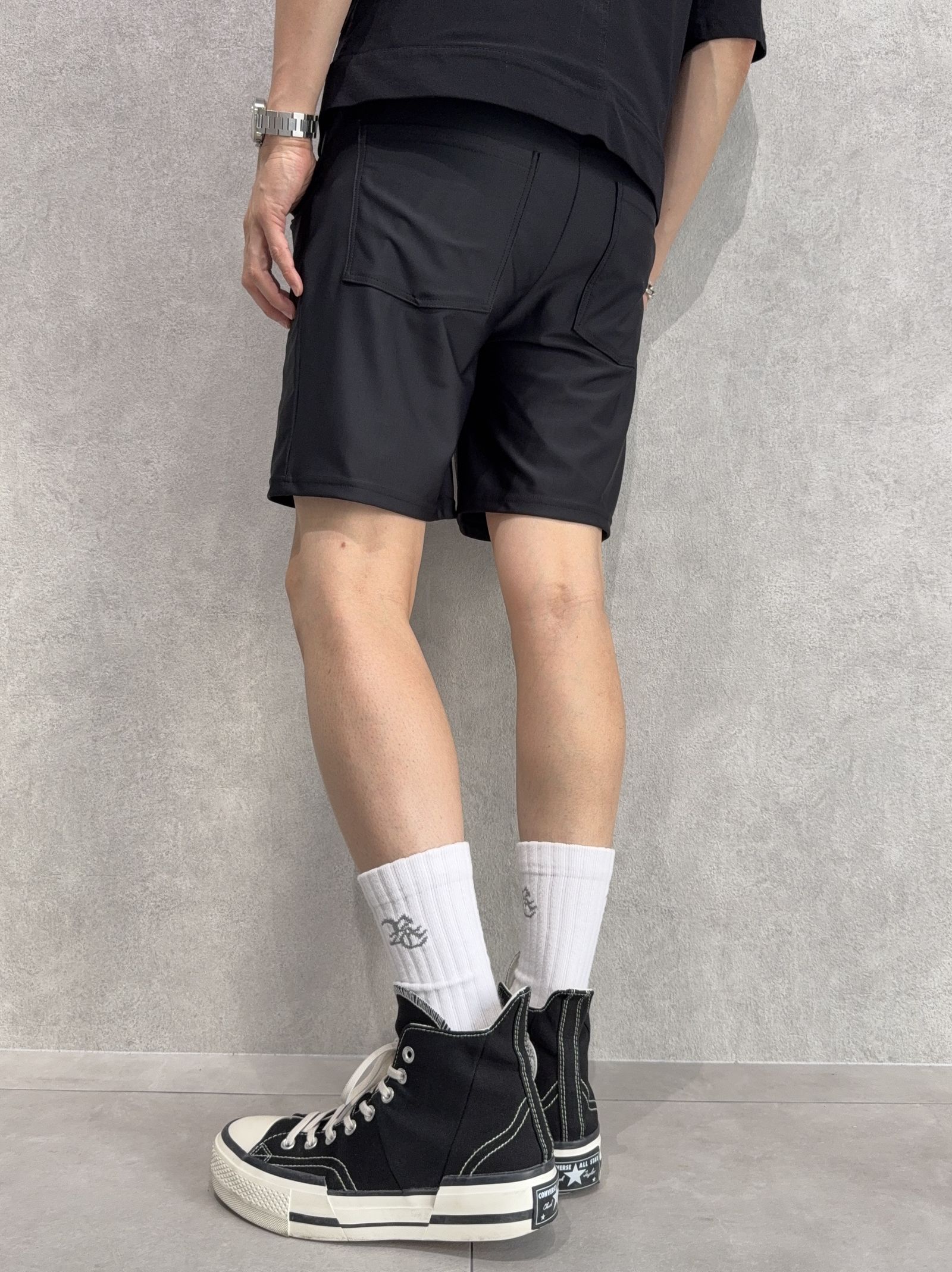 RUSH DENIM SHORTS / RC40-HP-003 / ラッシュガードデニムショーツ / ブラック