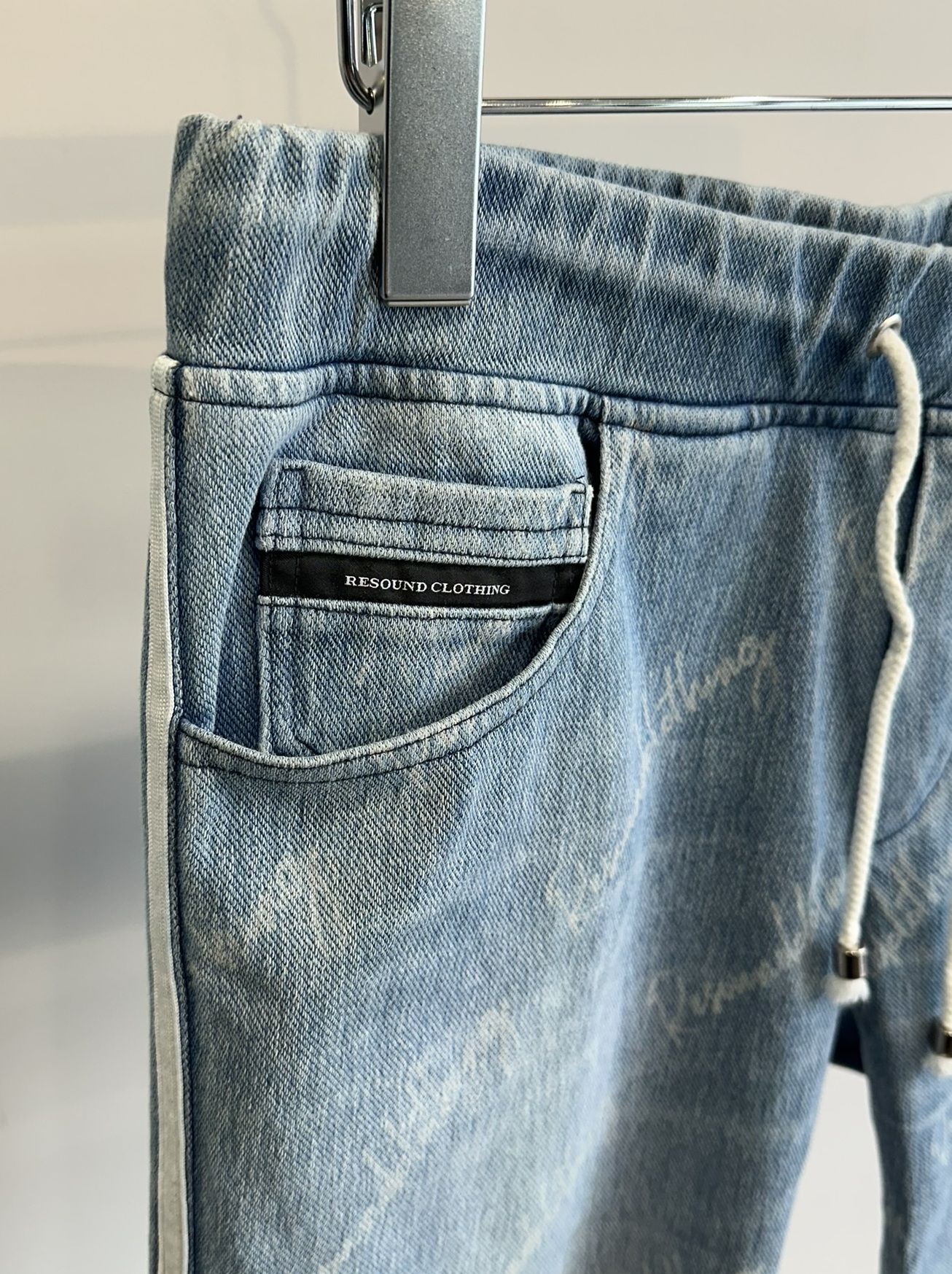 EX DENIM JERSEY LINE HALF PT / RC12-ST-012 / ラインデニムジャージショーツ / インディゴモノグラム