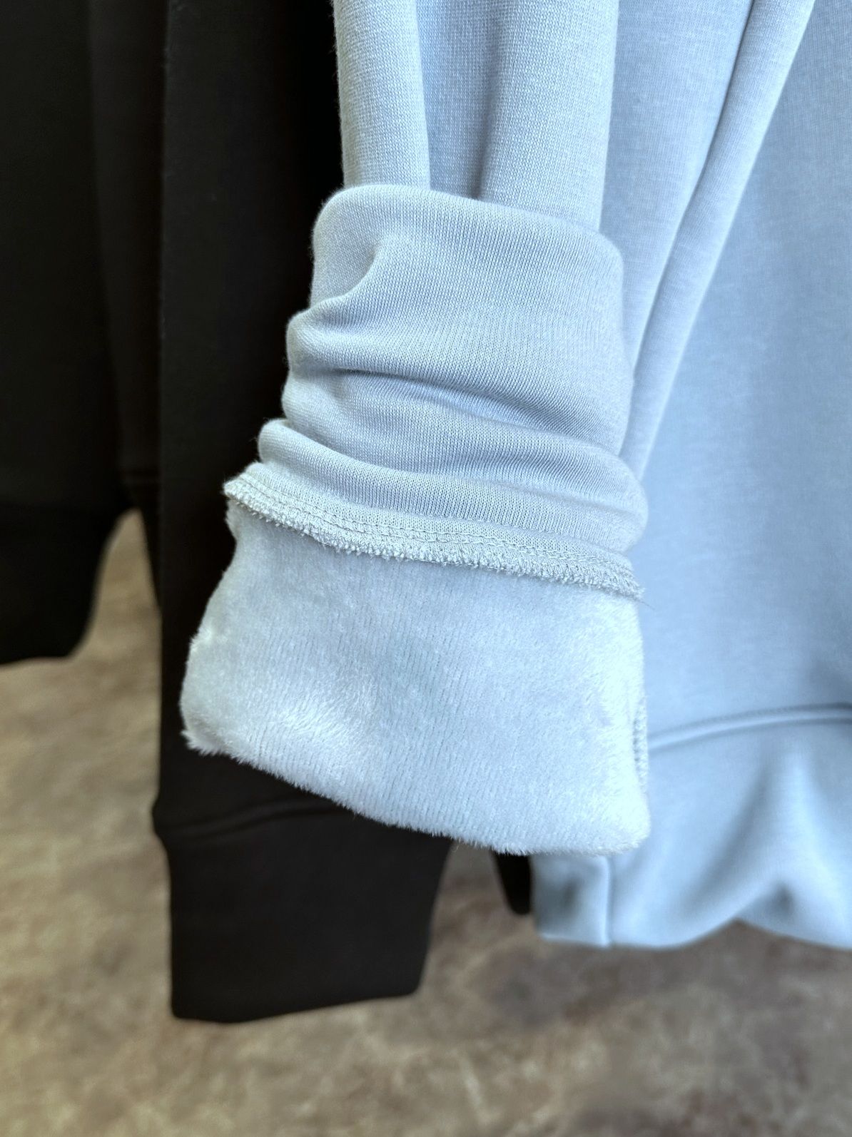 ID BACKROGO VELOURS FLEECE DROP TRAINER / RC30-C-003 / 裏起毛バックロゴトレーナー / サックス