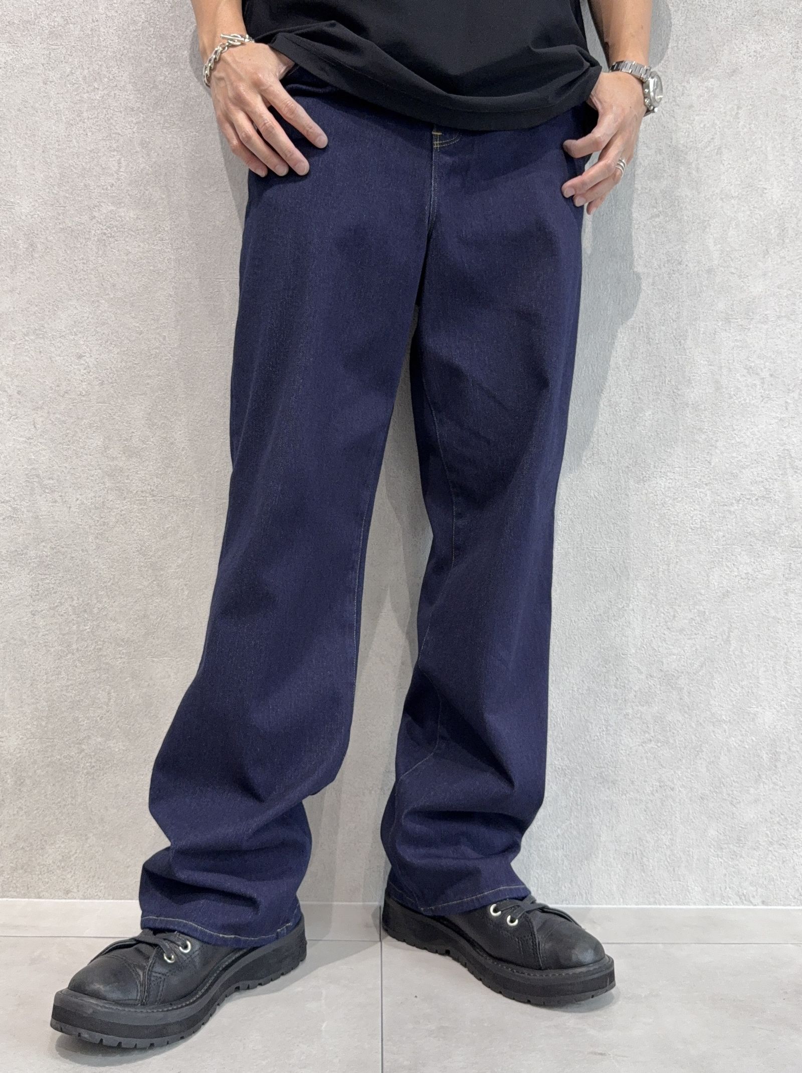 KING DENIM JERSEY / BASIC-ST-005 / デニムジャージ バギーワイドパンツ / インディゴワンウォッシュ