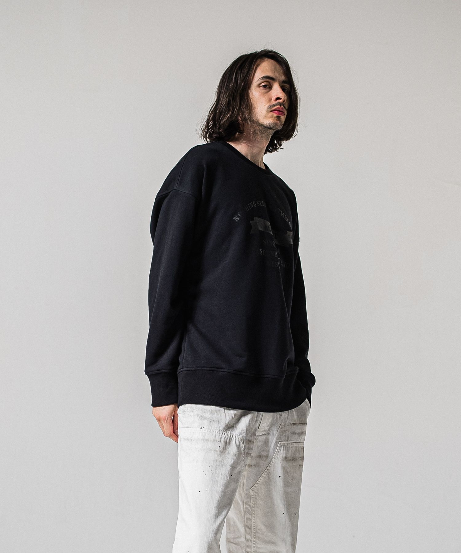 HF URAKE COLLEGE DROP TRAINER / RC39-C-002 / 高機能スウェットトレーナー / ブラック (1月中旬入荷予定)