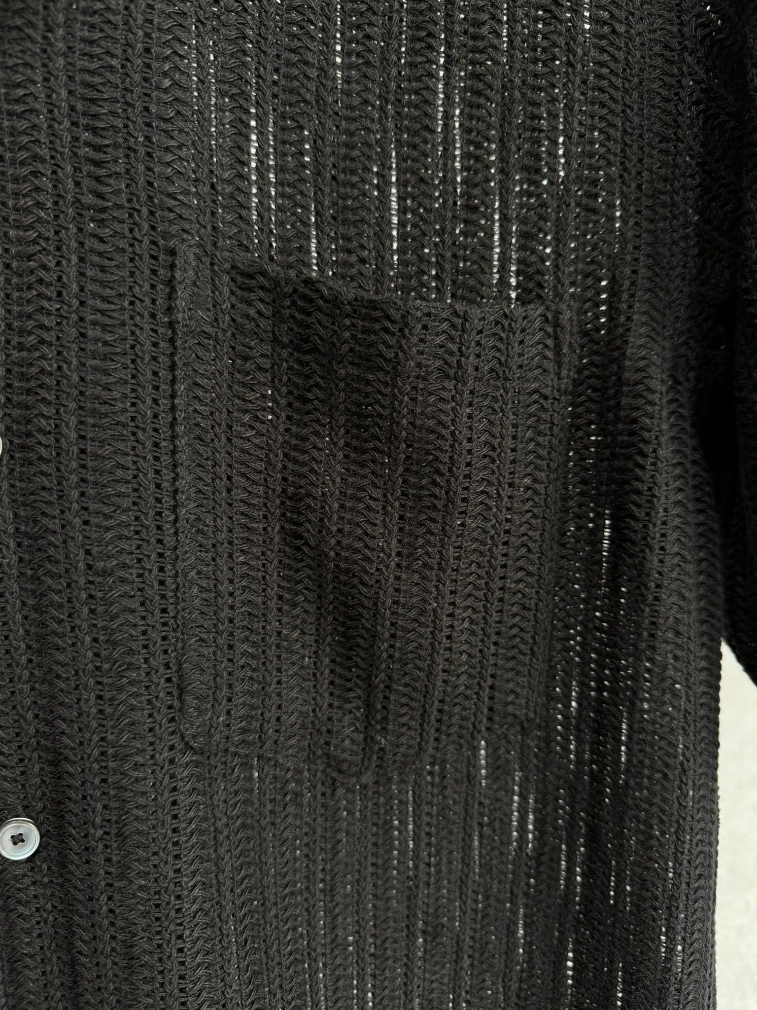 RUSSEL SHIRTS / DP1-SH-004 / ラッセル織り半袖シャツ / ブラック