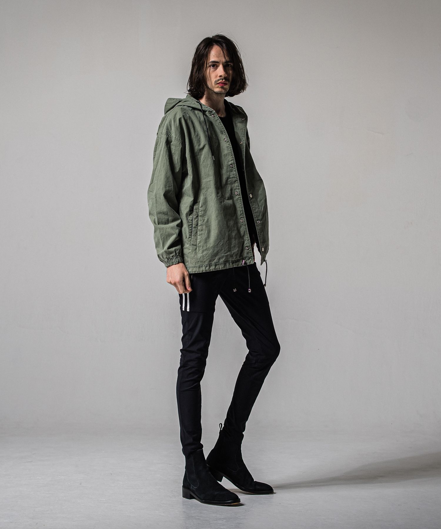 COACH HOODIE / RC39-JK-005 / コーチパーカー / カーキ (3月中旬入荷予定)