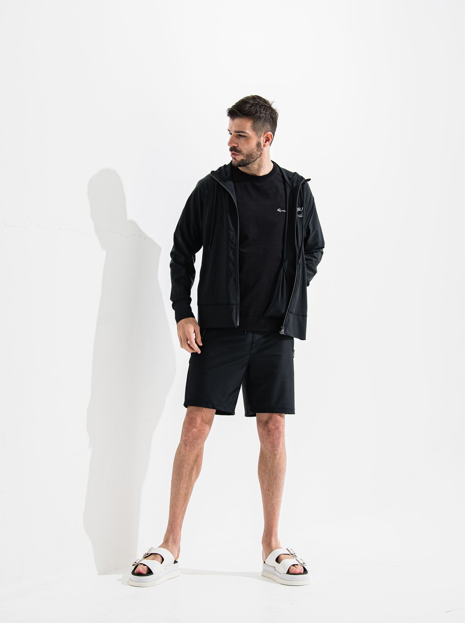 RUSH ZIP HOODIE / OR2-C-002 / ラッシュガードジップパーカー / ブラック (6月中旬入荷予定)