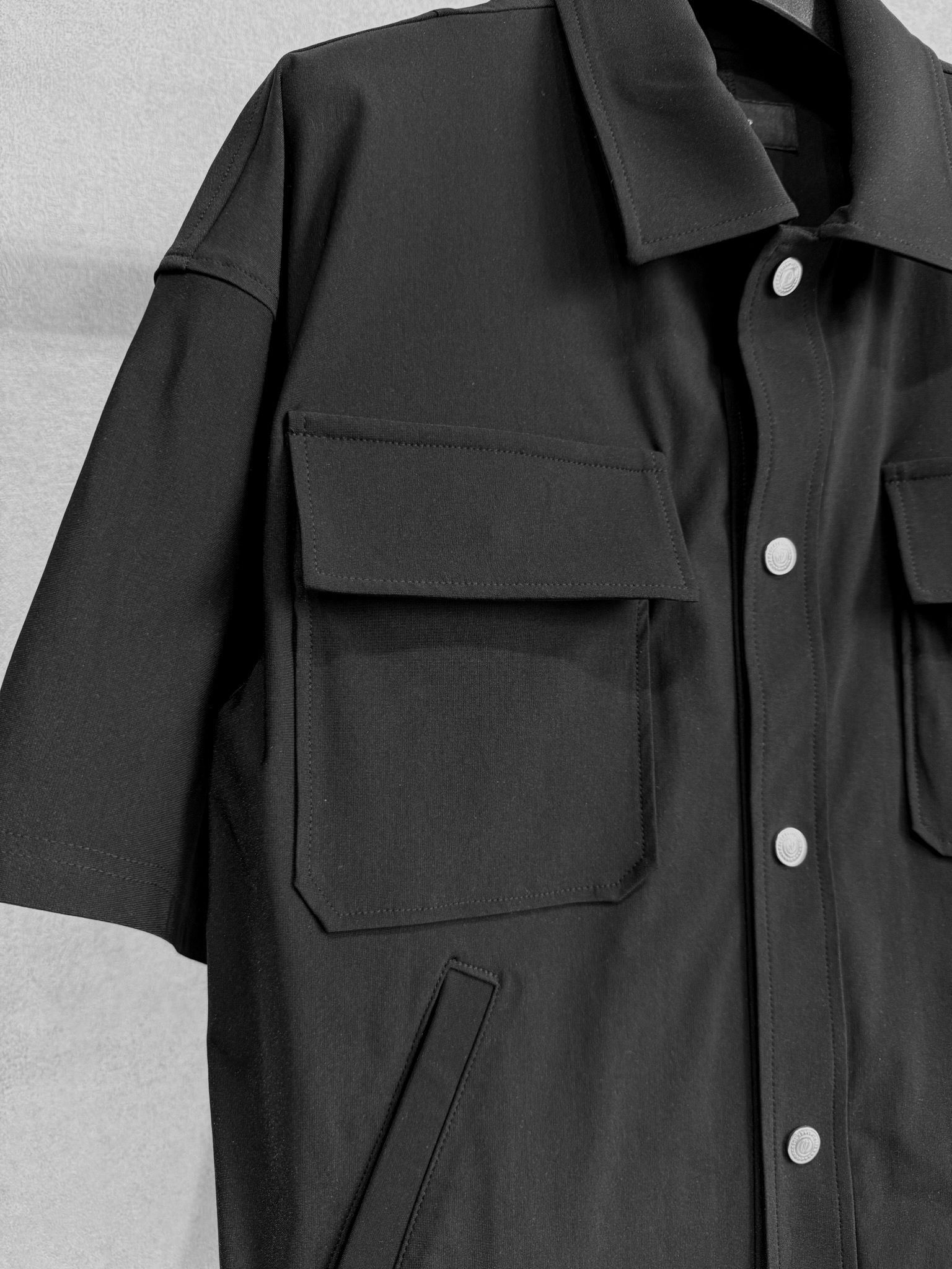CPO HALF SHIRTS JK / RC40-SH-003 / 半袖ナイロンCPOジャケット / ブラック