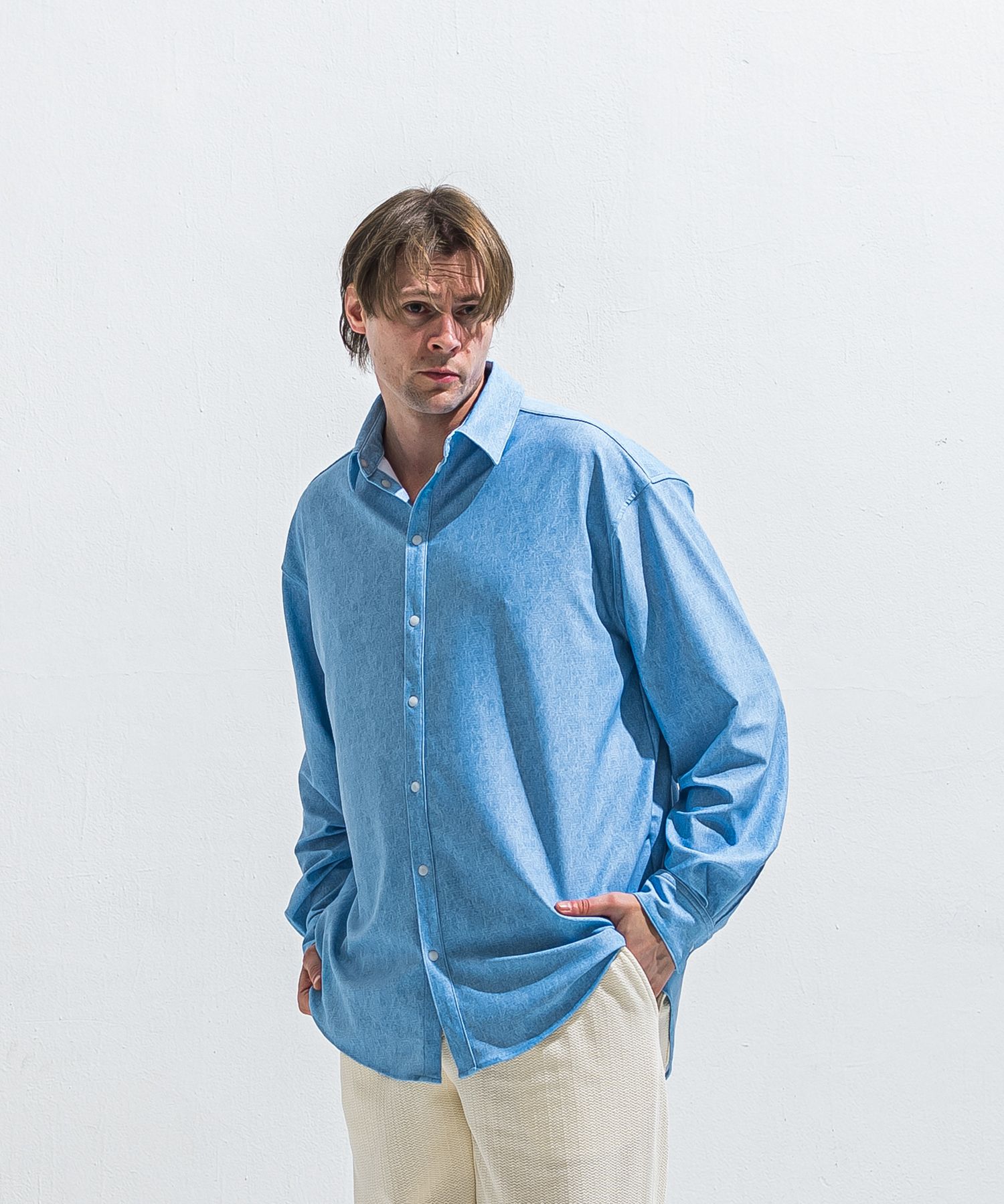 RUSH JACK SHIRTS / RC40-SH-001 / オーバーサイズラッシュガードシャツ / ライトインディゴ (5月中旬入荷予定)