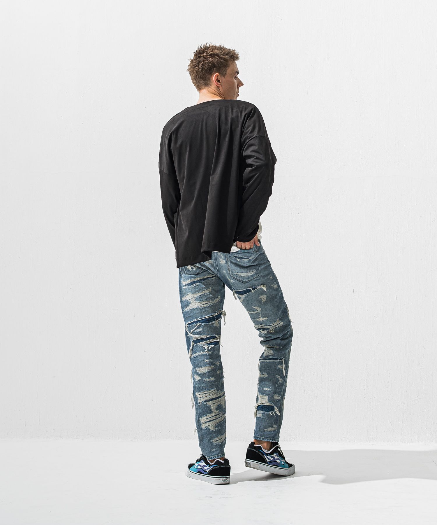 SCOTT JEANSS / RC42-ST-006 / レギュラーテーパードデニムパンツ / スペシャルクラッシュ インディゴ (12月中旬入荷予定)