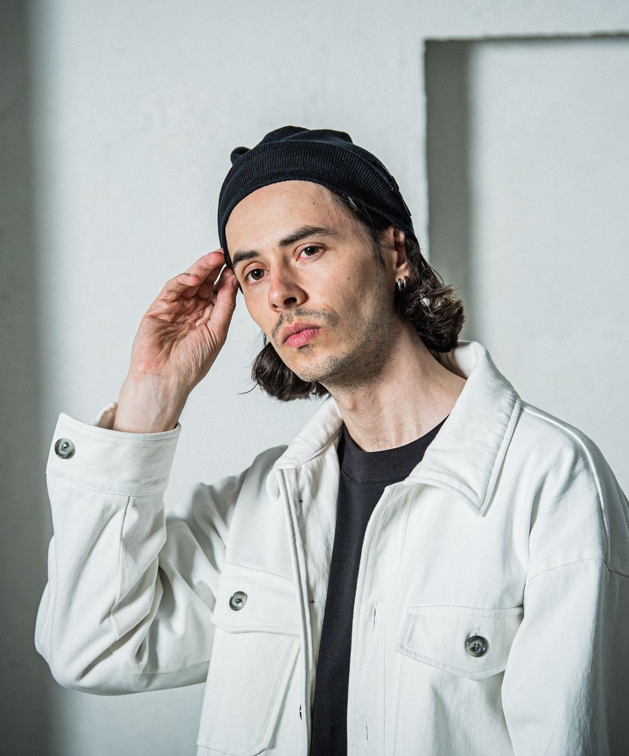LINEN KNIT CAP / RC37-CAP-004 / コットンリネンニットキャップ / ブラックRC