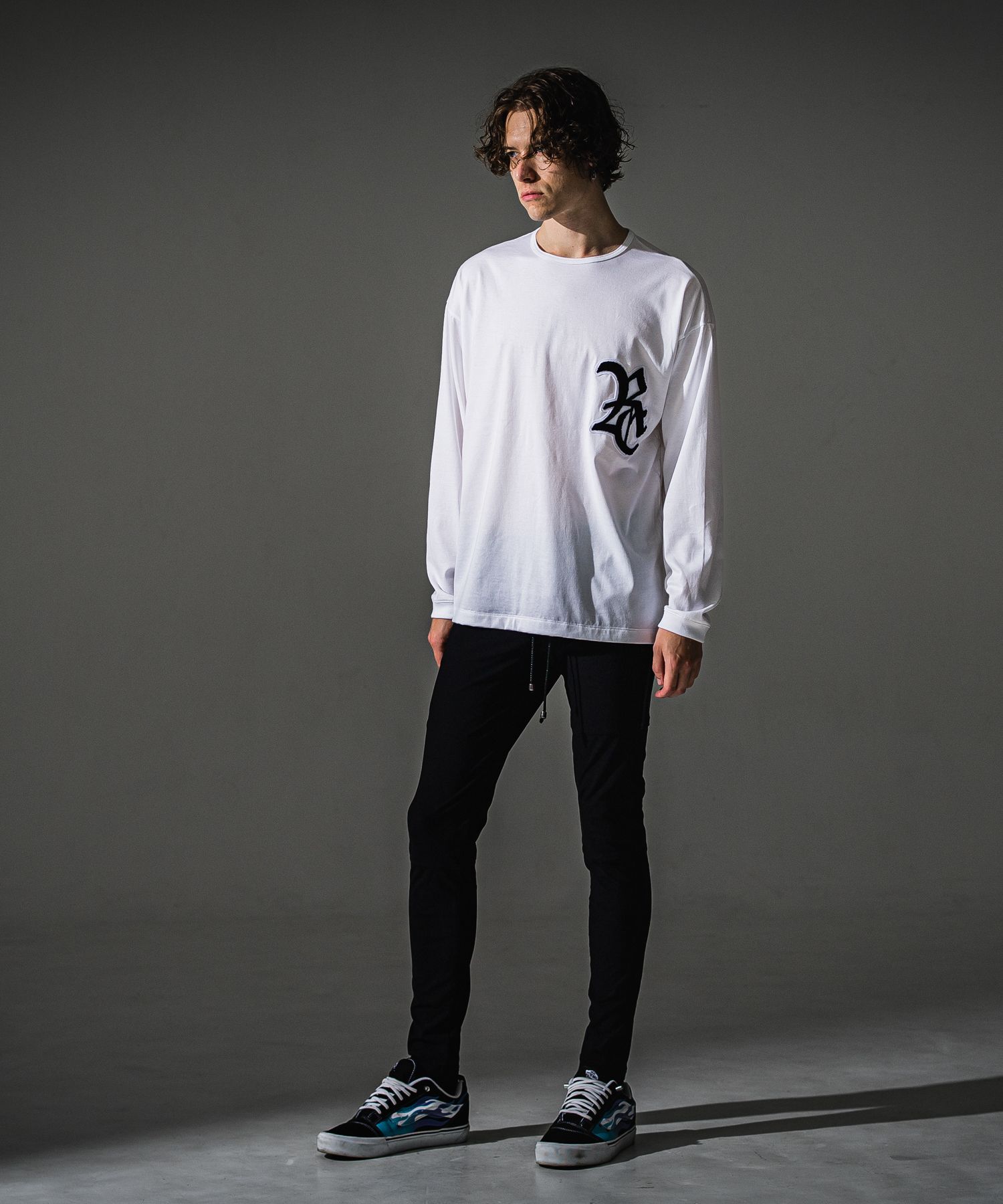 RC OVER LONGSLEEVE TEE / RC41-T-001 / オーバーサイズ長袖RCロゴワッペンTシャツ / ホワイト (7月中旬入荷予定)