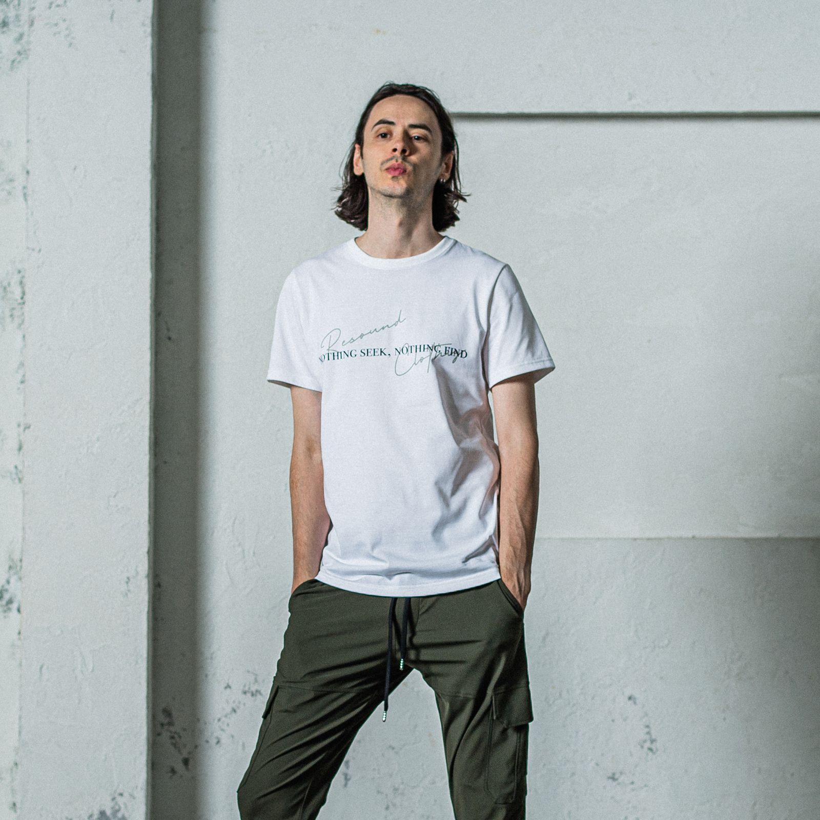 NSNF BASIC TEE / RC35-T-003 / メッセージロゴジャストTシャツ / ホワイト