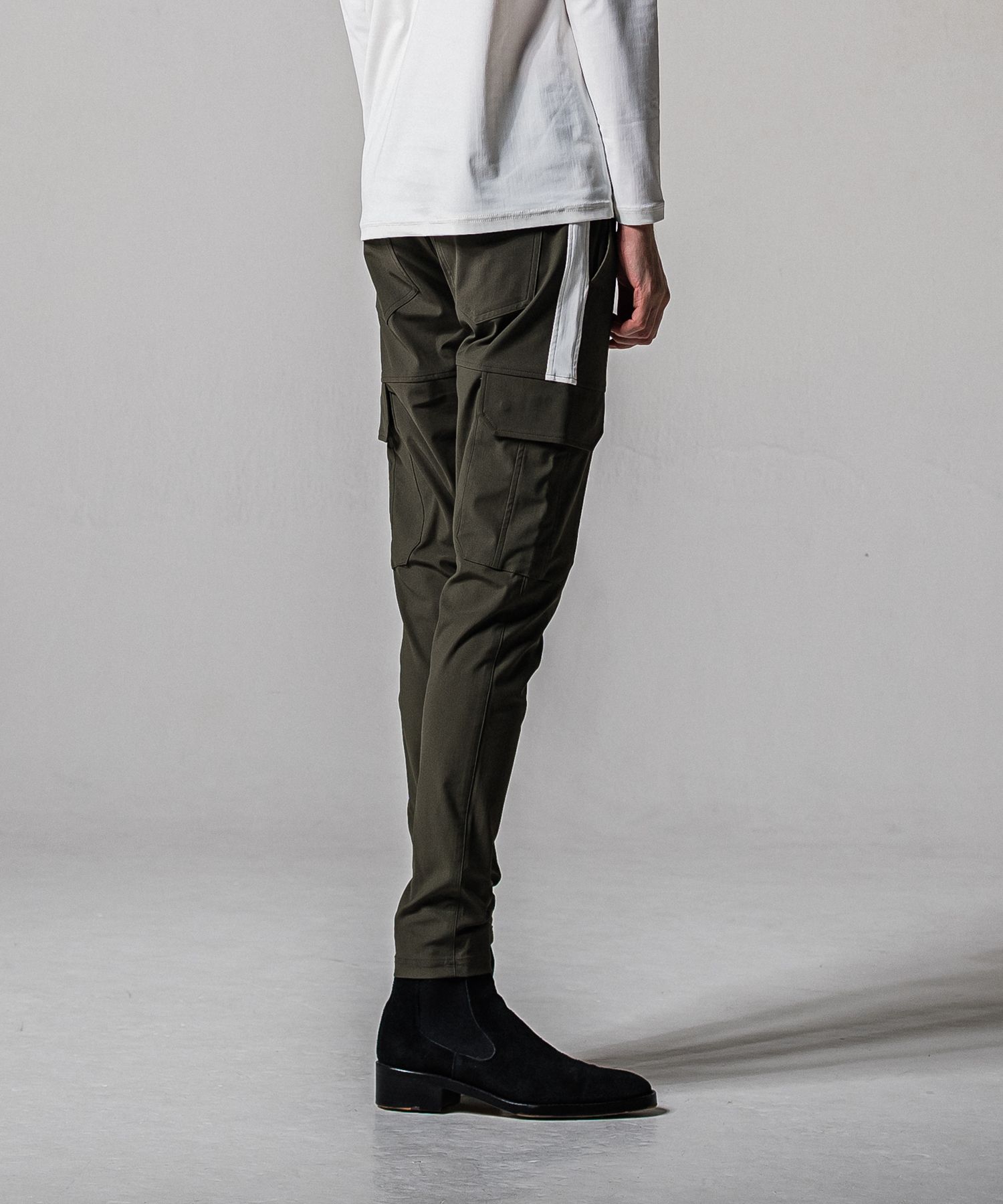 DARRELL CARGO PT / BASIC-ST-010 / ナイロン ラインカーゴパンツ / カーキ (2月下旬入荷予定)