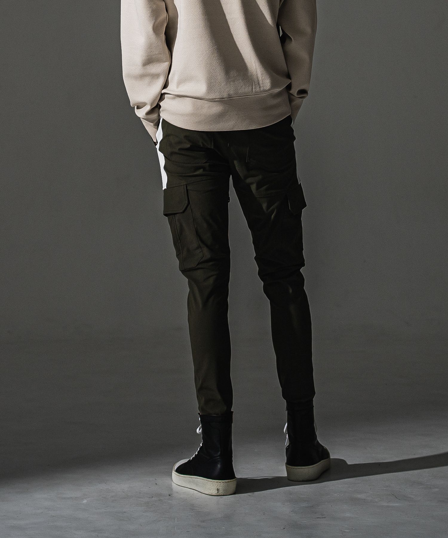 DARRELL CARGO PT / BASIC-ST-010 / ナイロンラインカーゴパンツ / カーキ (7月下旬入荷予定)