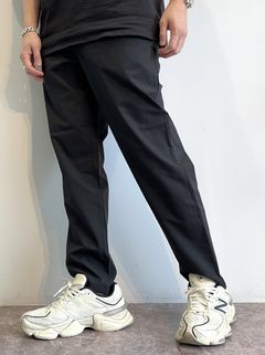 PAT WIDE EASY PANTS / RC32-ST-036 / ベルト付きテーパードワイドパンツ / ブラック