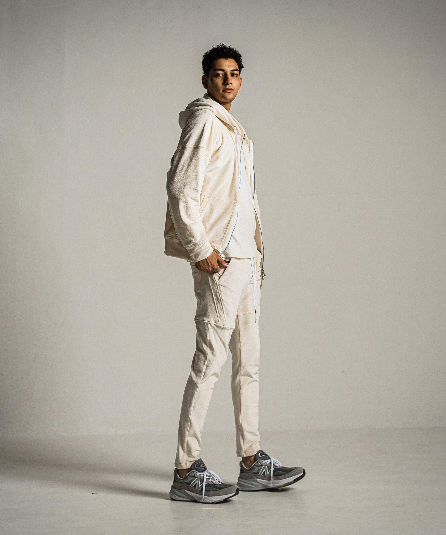 VELOURS FLEECE NEO THERMAL / RC34-C-001 / 裏起毛サーマルロングTシャツ / ホワイト