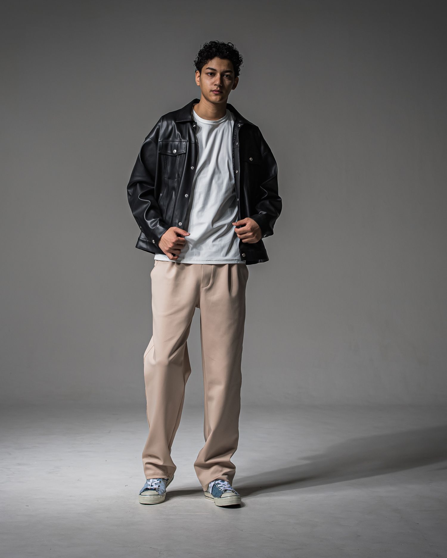 LEATHER OVER 3RD G / RC37-JK-006 / エコレザー3RD型Gジャン / ブラック (9月下旬入荷予定)
