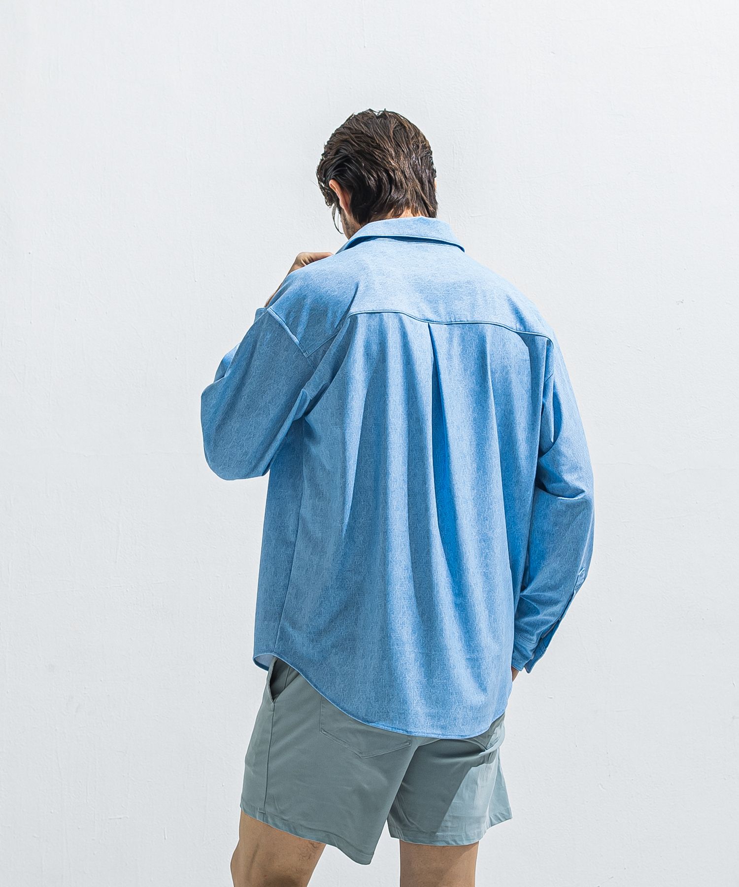 RUSH JACK SHIRTS / RC40-SH-001 / オーバーサイズラッシュガードシャツ / ライトインディゴ (5月中旬入荷予定)