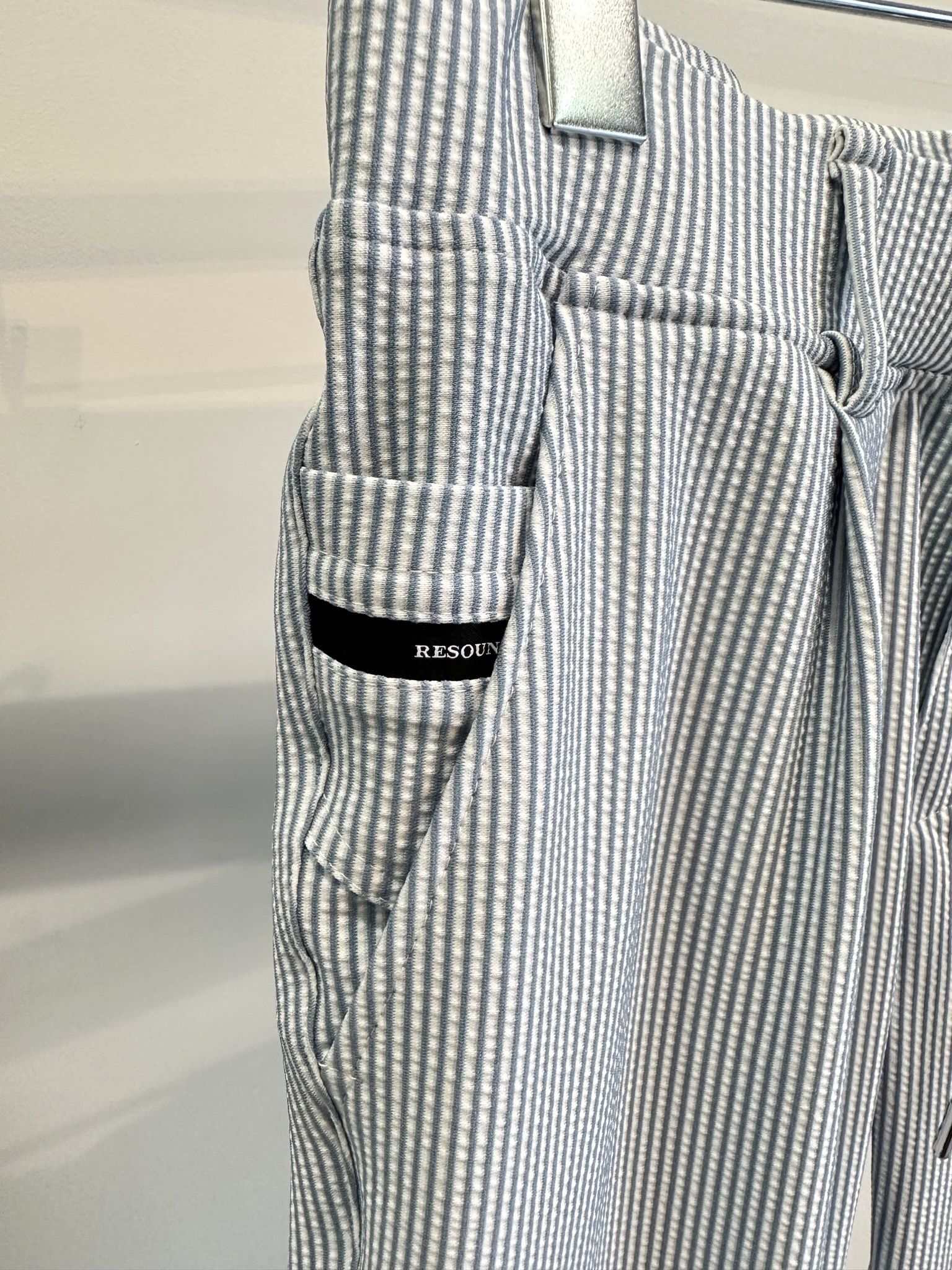 CHRIS EASY TUCK PANTS / RC31-ST-016T / シアサッカーイージータックパンツ / サックス