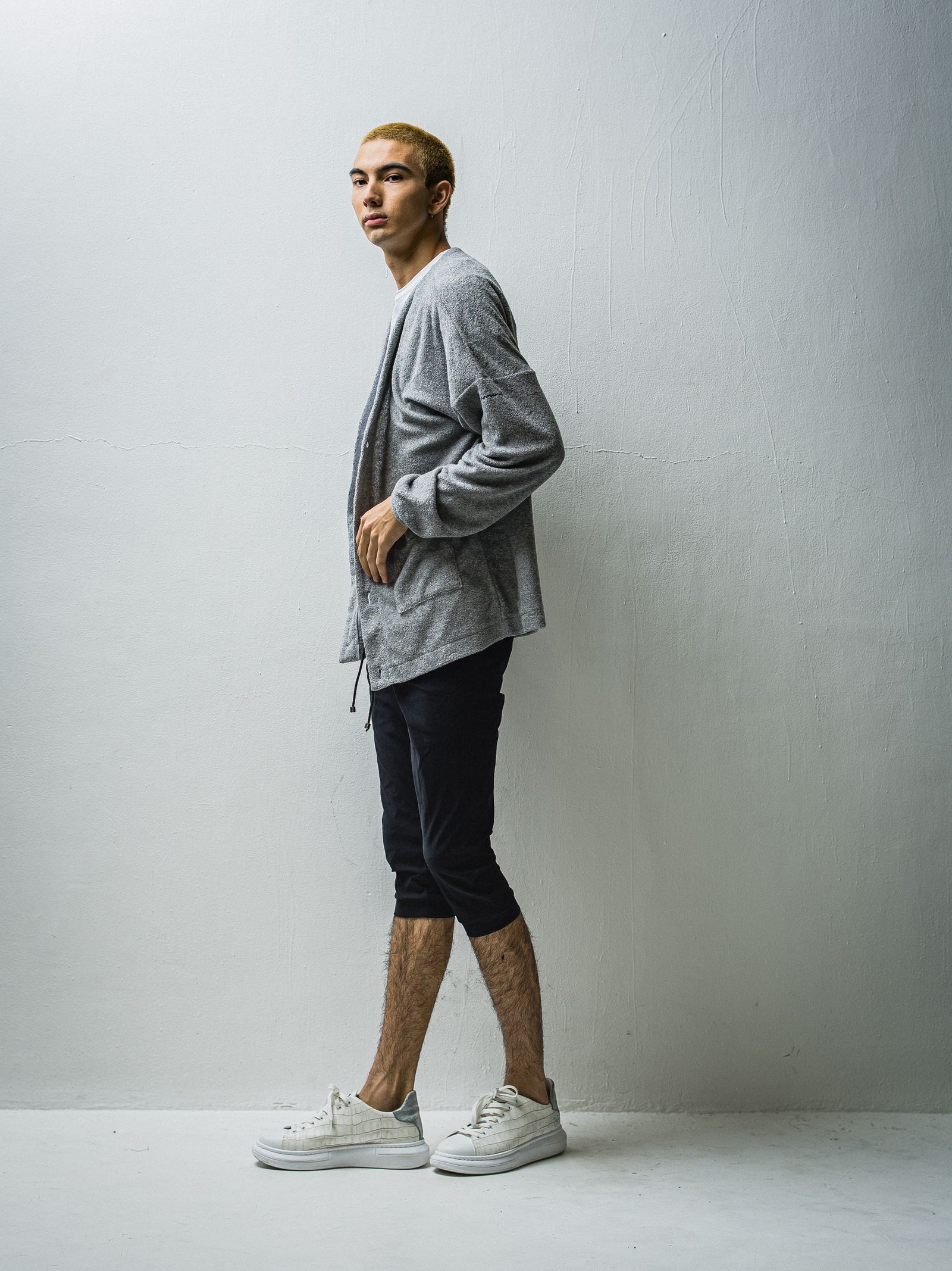 WEST PILE CARDIGAN / RC27-C-009 / パイルカーディガン / グレー※