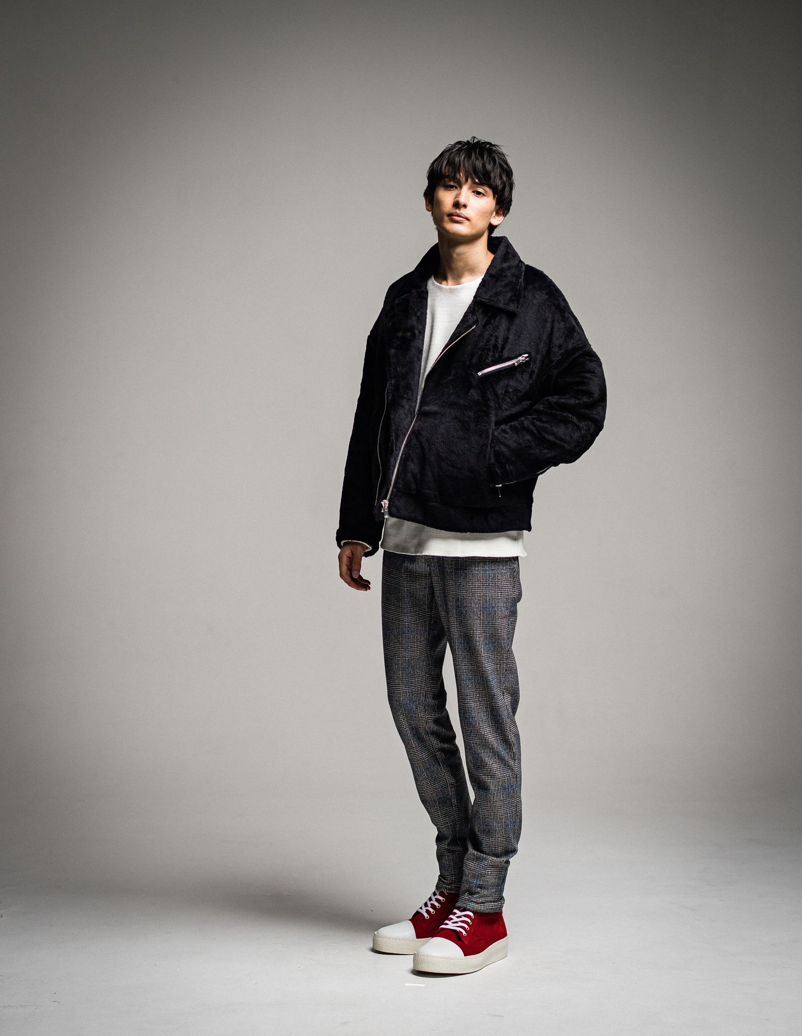CHRIS EASY HEAT PANTS / RC26-ST-016H / 裏起毛イージーパンツ / グレンチェックブルー
