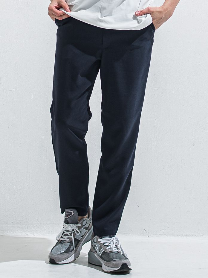 PAT WIDE EASY PANTS / RC40-ST-036BN / ワイドテーパードパンツ / ツイルネイビー (4月中旬入荷予定)