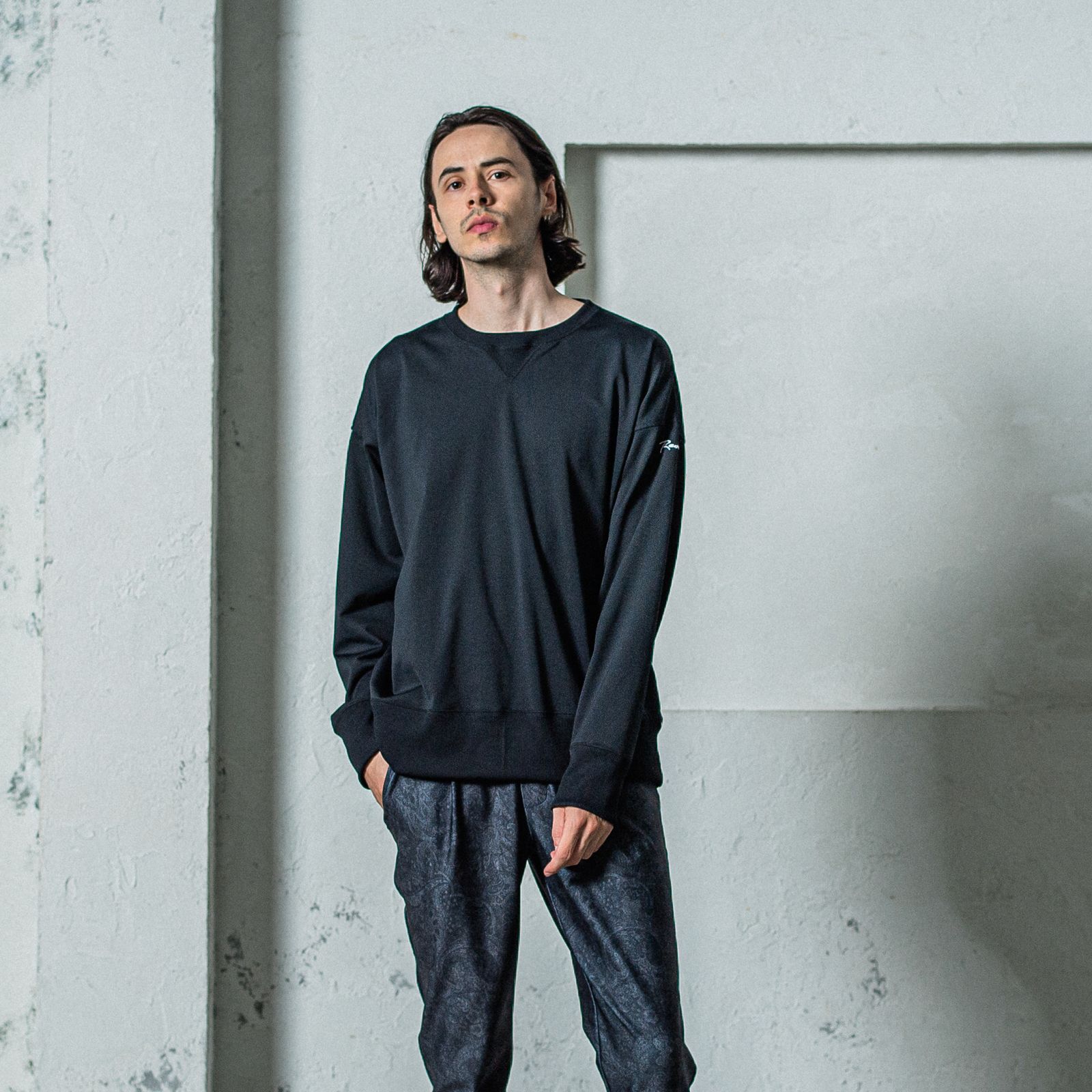 EX SWEAT DROP TRAINER / RC35-C-002 / 高機能スウェットトレーナー / ブラック