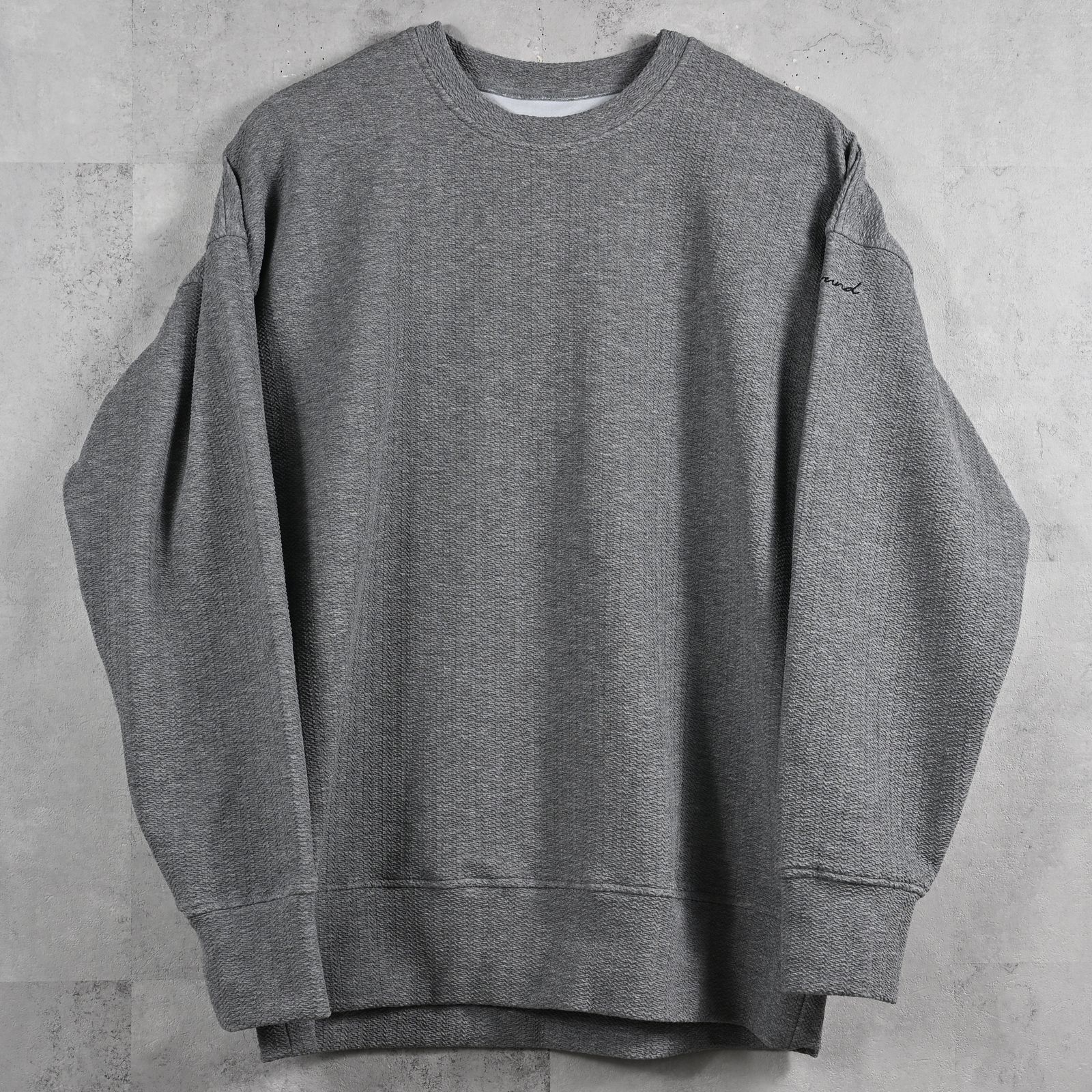 BLISTER TRAINER / RC39-C-004 / ブリスターニットトレーナー / グレー (1月中旬入荷予定)