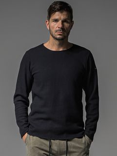 CUTOFF RAIL LONGSLEEVE / RC37-C-001 / レールカットソー / ブラック (9月中旬入荷予定)