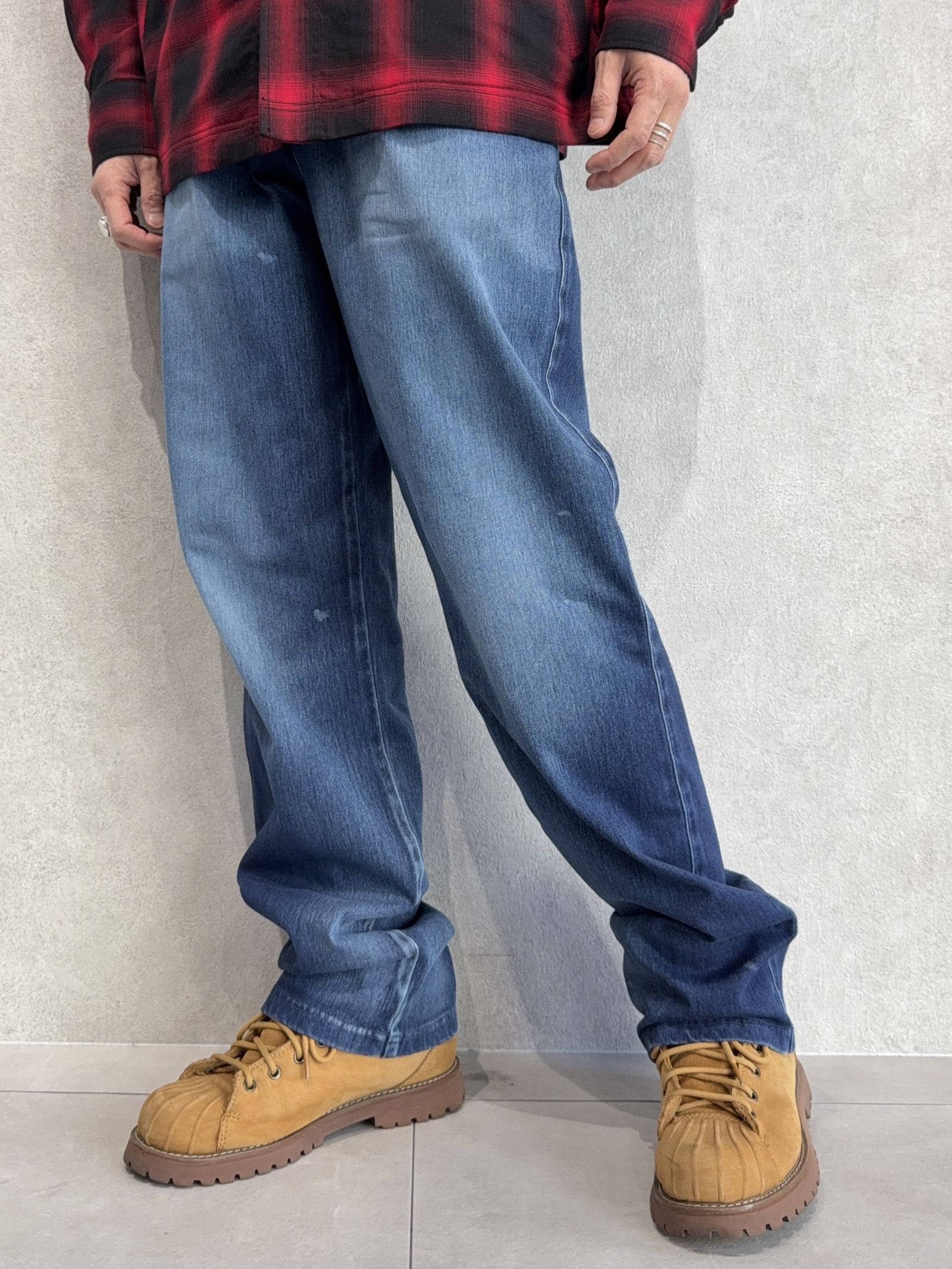 DENIM JERSEY WIDE PT / RC39-ST-016WTD / ライトオンスデニムジャージ ワイドパンツ / ダークインディゴ