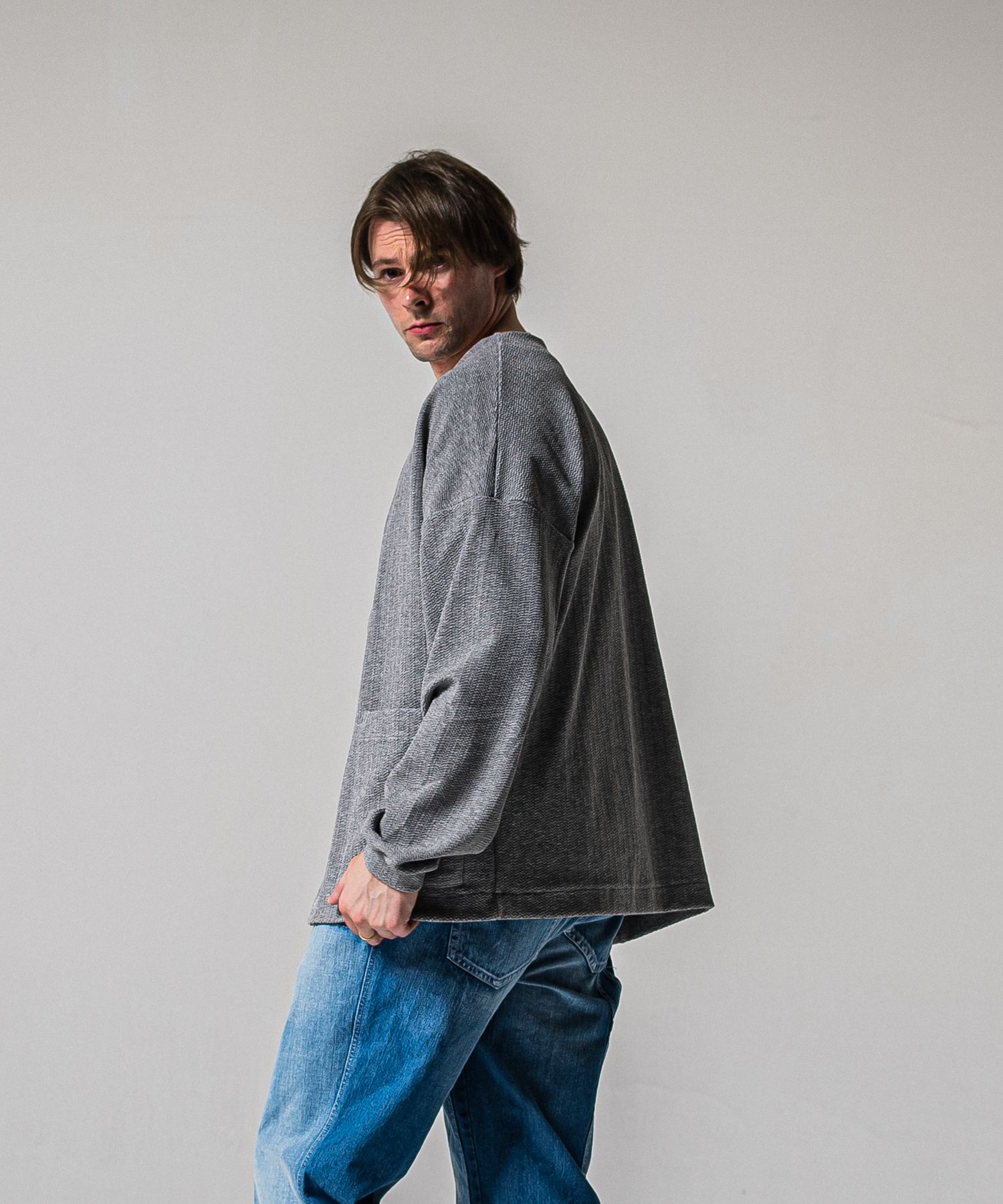 BLISTER KNIT C/D / RC39-C-005 / ブリスターニットカーディガン / グレー (1月下旬入荷予定)