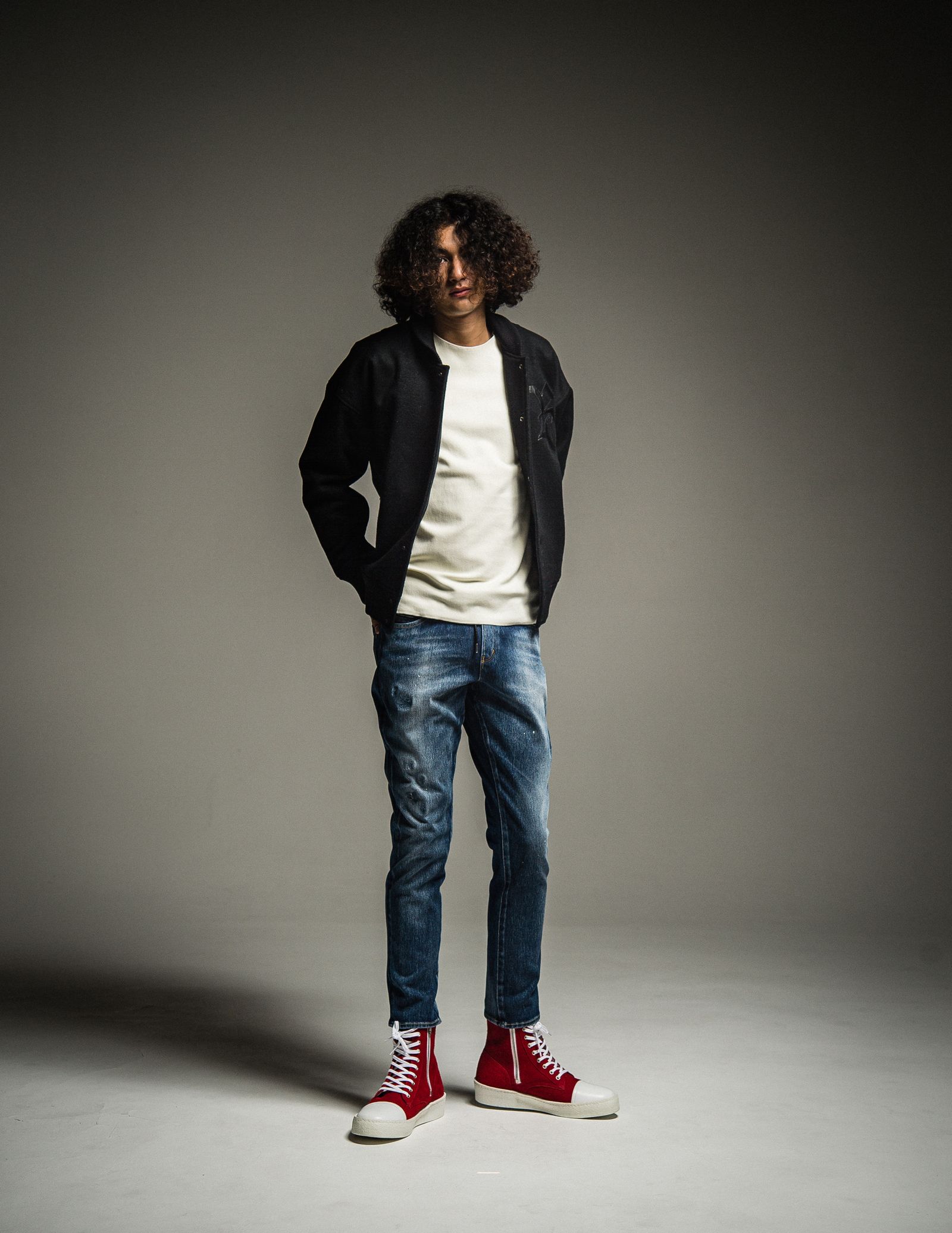 MICK DENIM JERSEY / RC22-ST-020 / デニムジャージテーパードパンツ