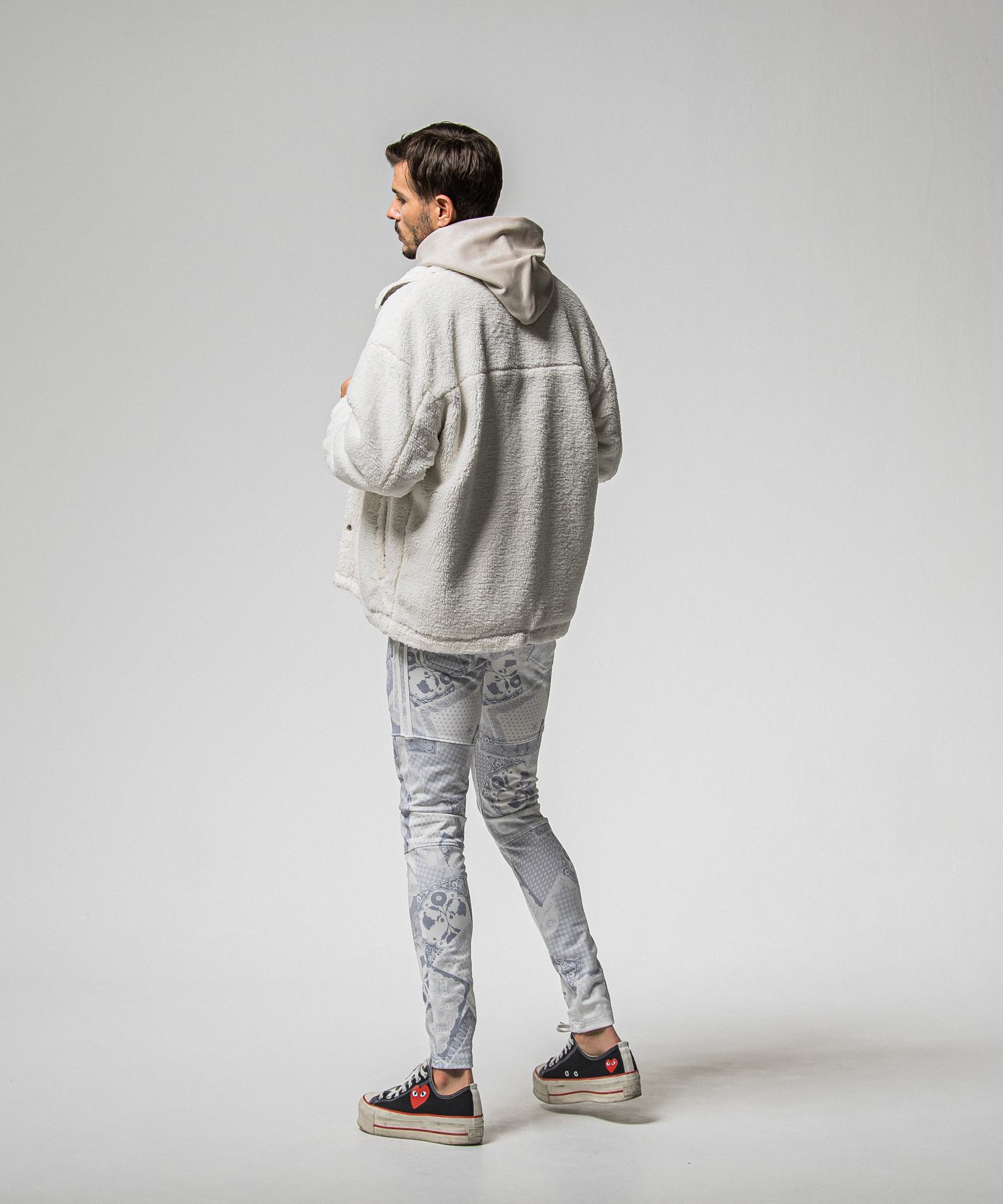 SUEDE LOOSE HOODIE / RC38-C-006 / スエードパーカー / グレージュ (1月上旬入荷予定)