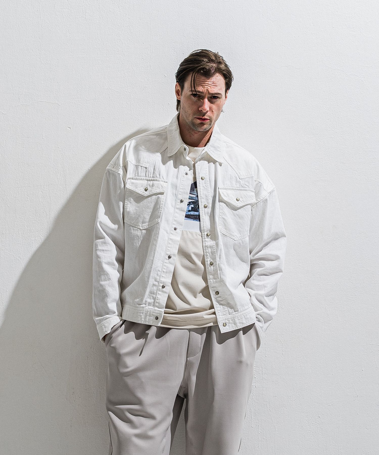 WESTAN JK / DP1-JK-004 / ウエスタンシャツジャケット / ホワイト (3月中旬入荷予定)