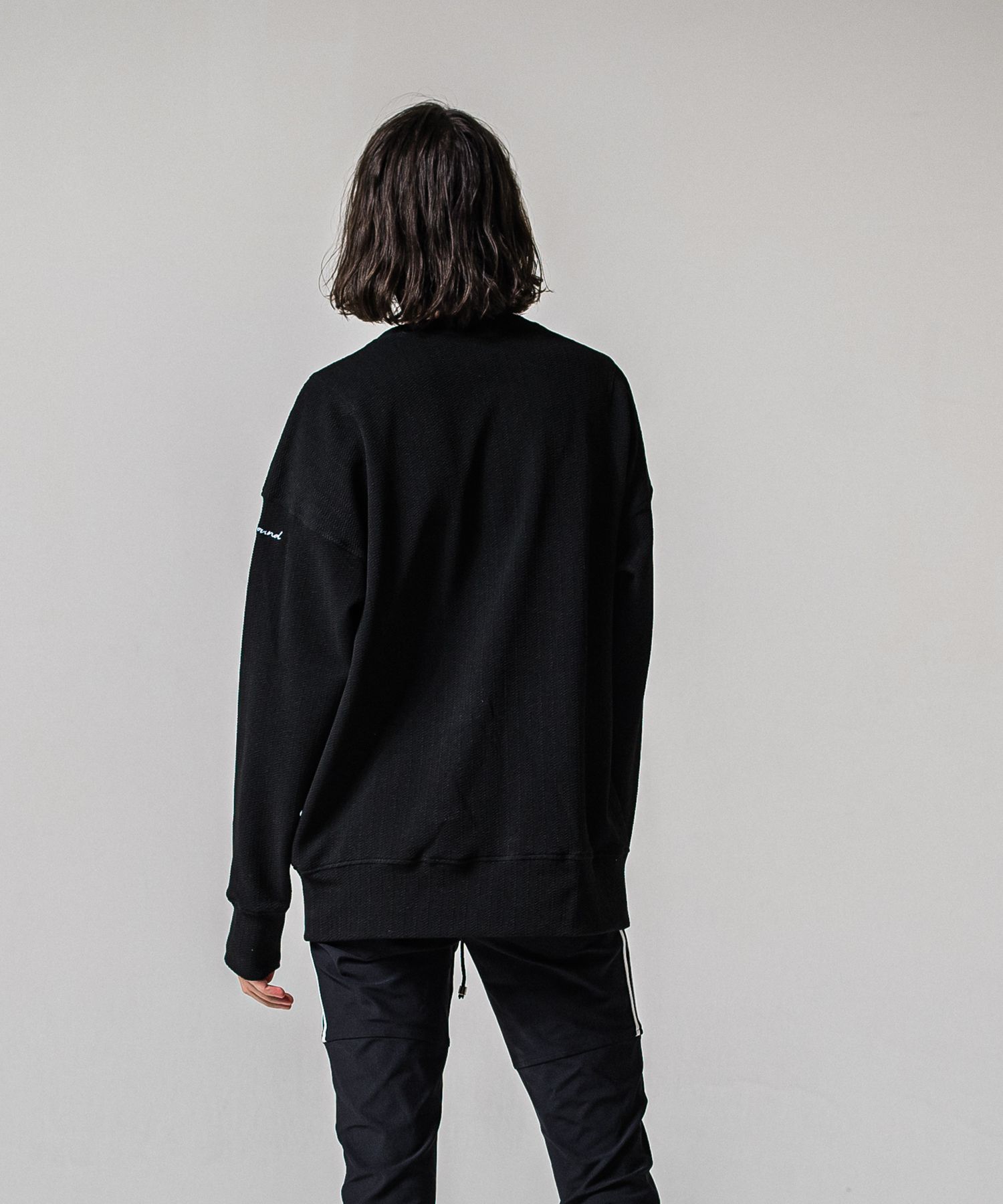 BLISTER TRAINER / RC39-C-004 / ブリスターニットトレーナー / ブラック (1月中旬入荷予定)