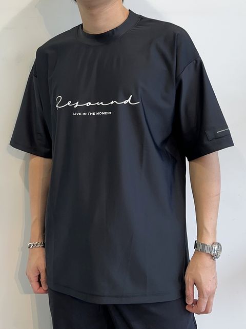 HANDWRITING RUSH OVER T / RC32-T-010 / ハンドライティングロゴラッシュガードビッグTシャツ / ブラック