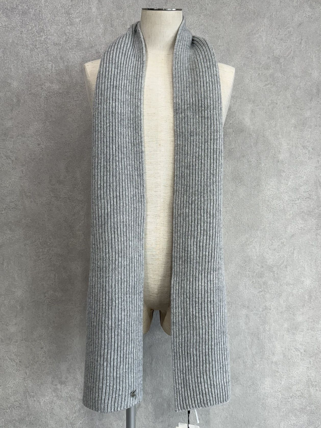 CKメタルロゴウールリブニットスカーフ / マフラー / 4D8056G / P79(グレー)