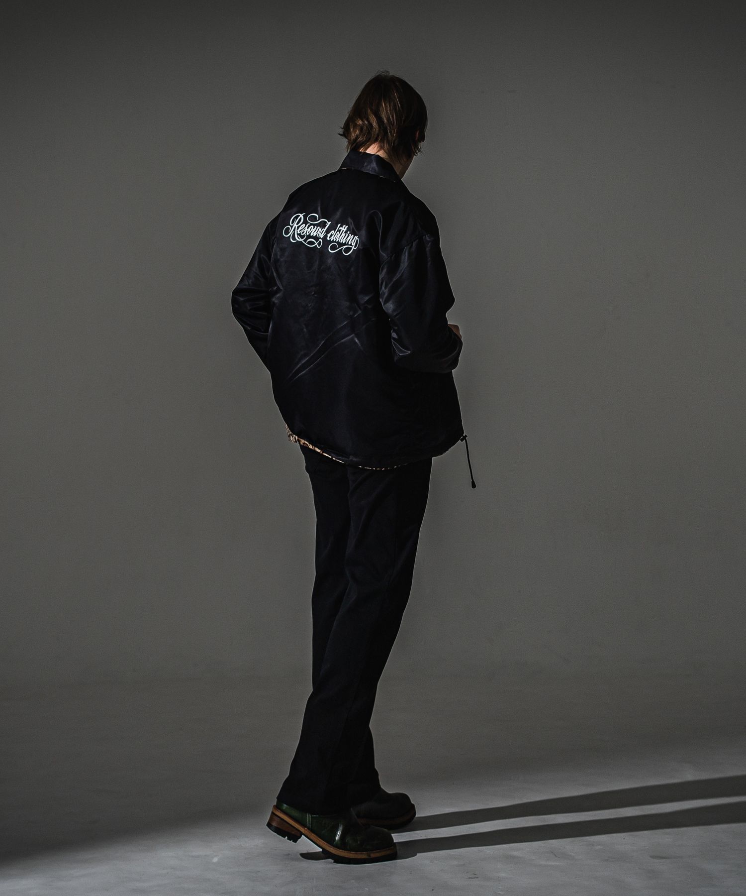 DENIM JERSEY WIDE PT / RC41-ST-016WTD / ライトオンスデニムジャージセミワイドパンツ / ブラック (8月中旬入荷予定)