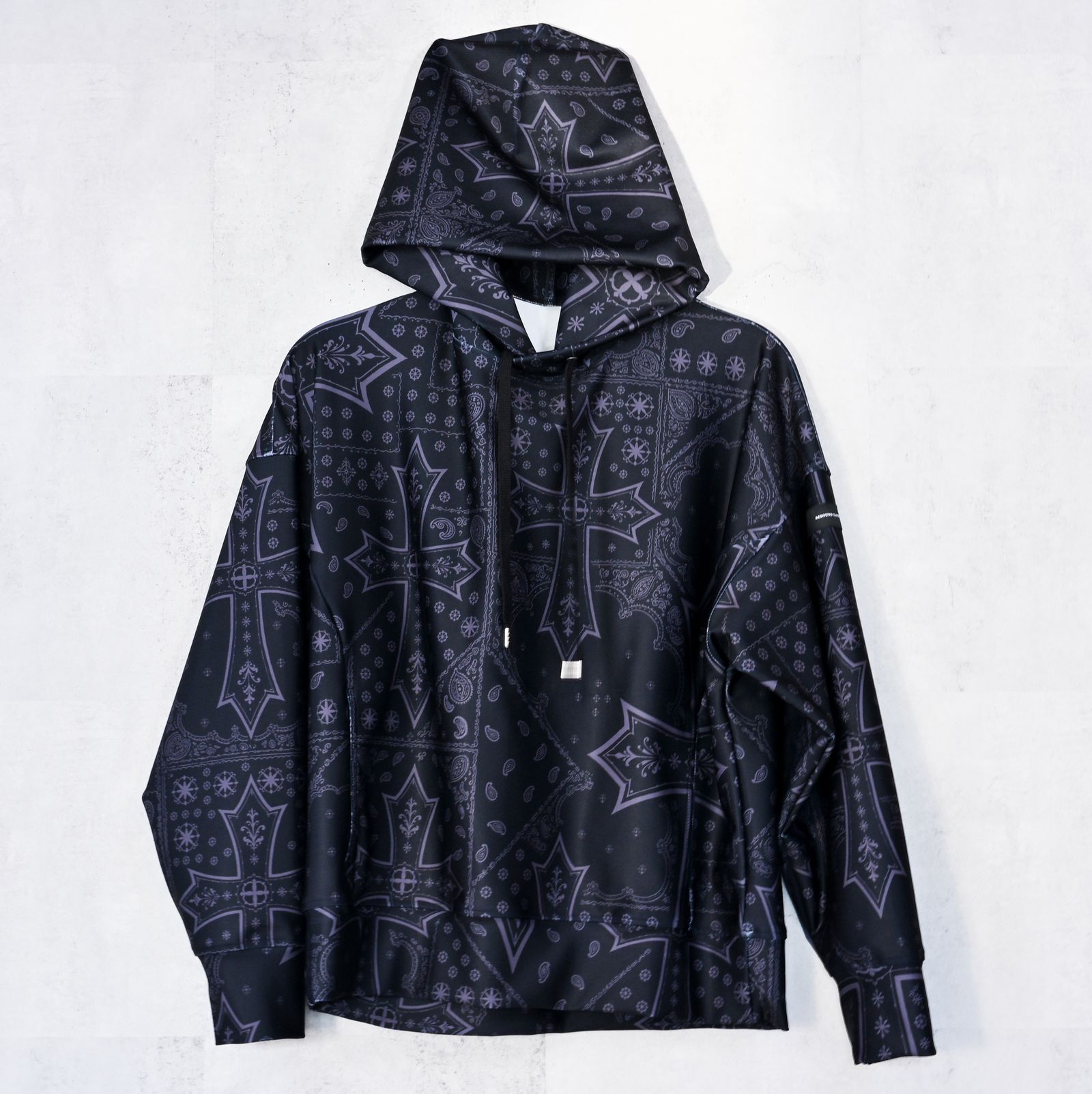 OVER HOODIE / RC42-C-011 / プルオーバーパーカー / クロスブラック (1月上旬入荷予定)