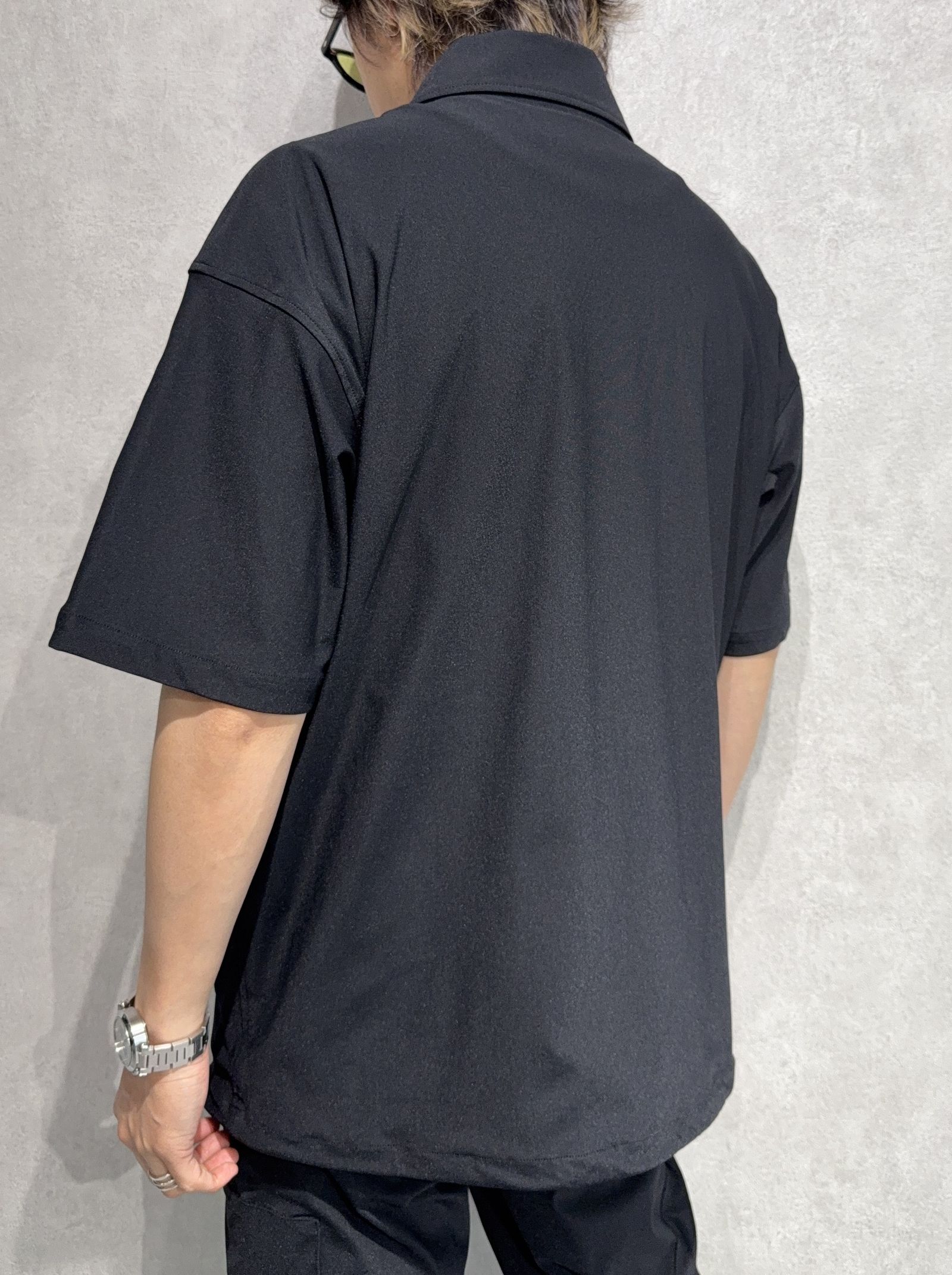 NYLON HALF COACH JACKET / RC36-C-002 / 半袖ナイロンコーチジャケット / ブラック