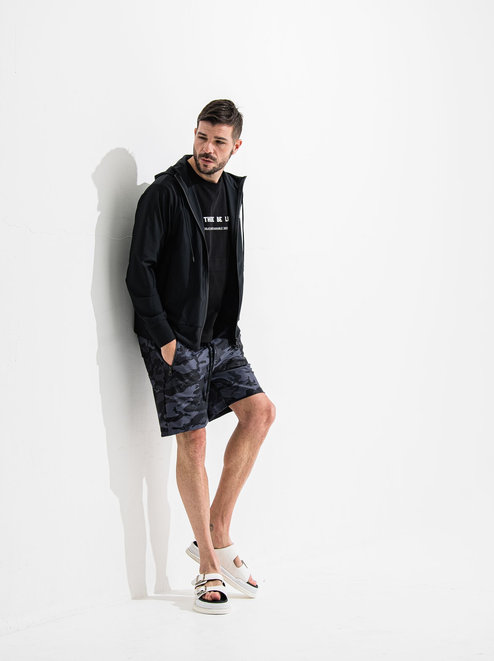 RUSH SHORTS / OR2-HP-002  / ラッシュガードハーフパンツ / ブラックカモフラ (6月中旬入荷予定)