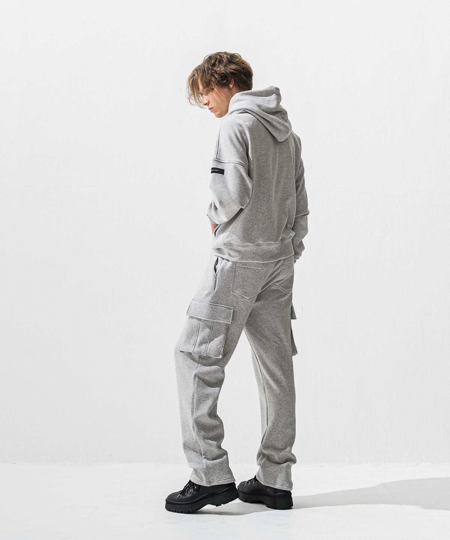 RC VELOURS FLEECE HOODIE / RC42-C-008 / 裏起毛RCロゴプルオーバーパーカー / グレー (11月上旬入荷予定)